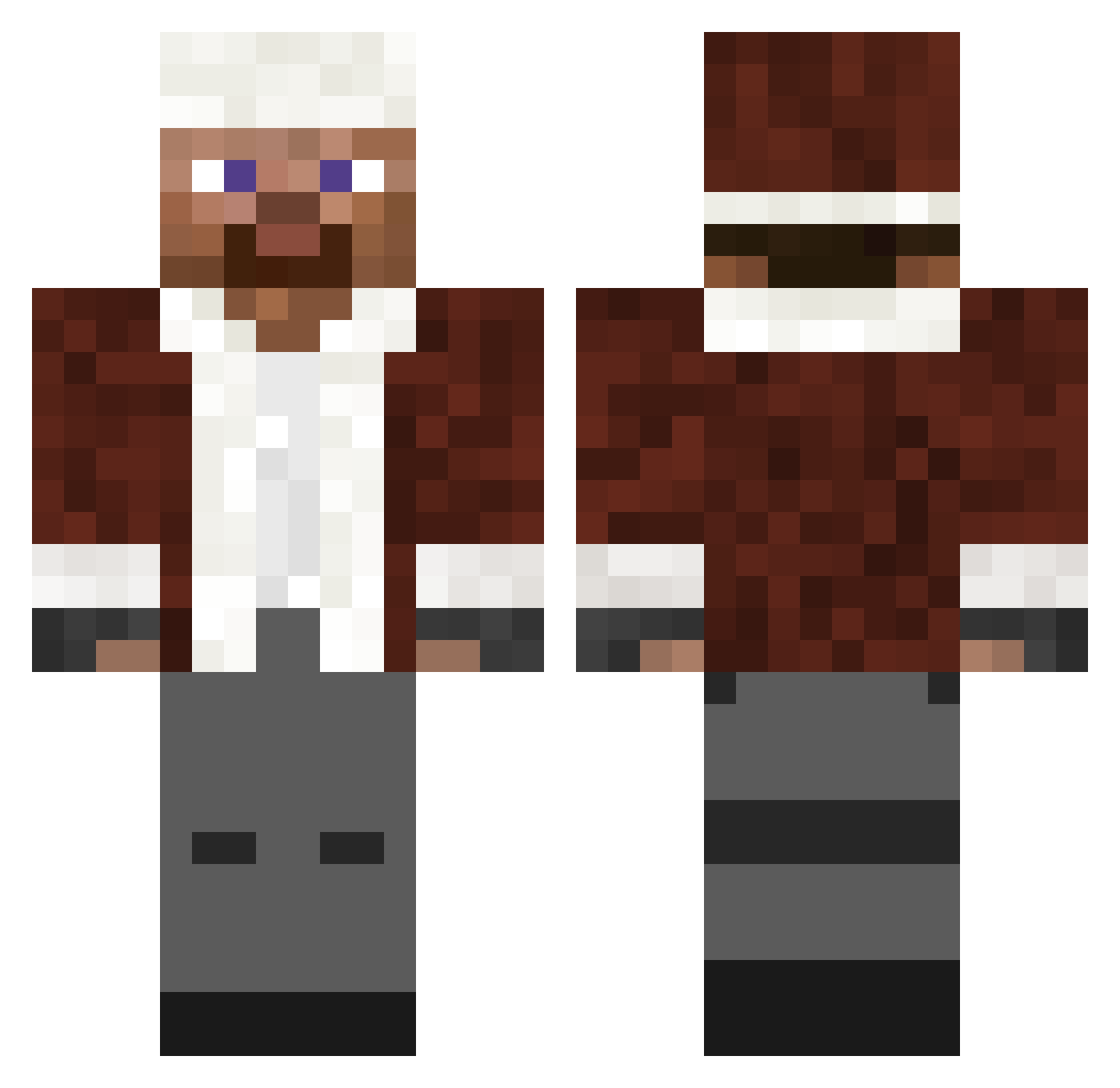 LOSGONPON Minecraft skin, front and back view