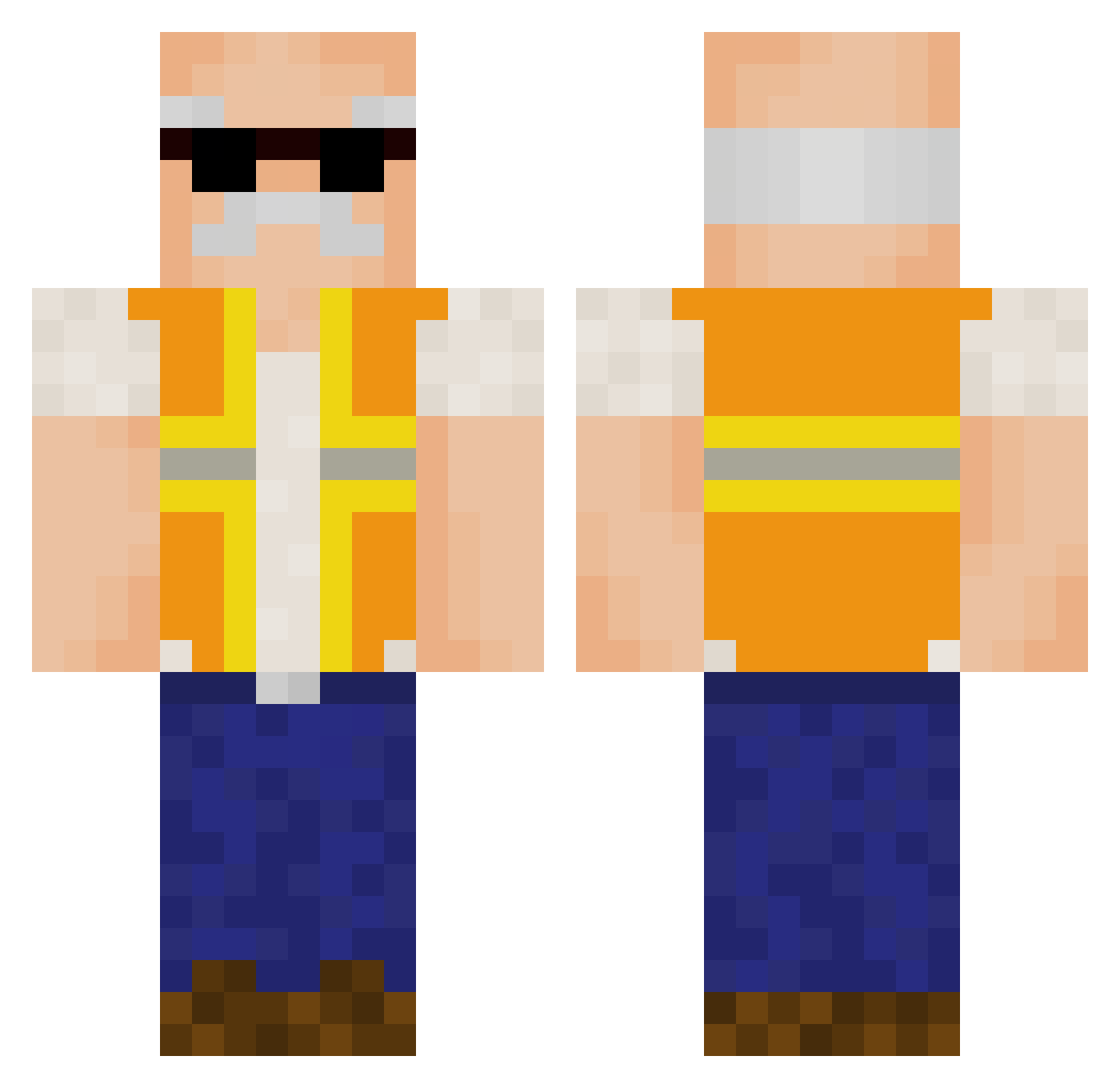 Marlon_krause Minecraft skin, front and back view