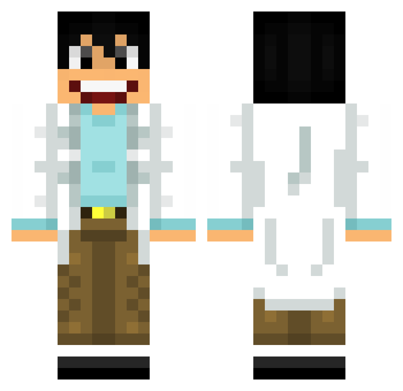 LoKise Minecraft skin, front and back view