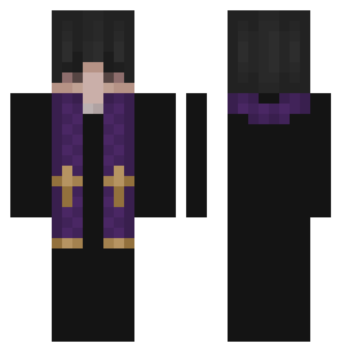 Chrzescijanin Minecraft skin, front and back view