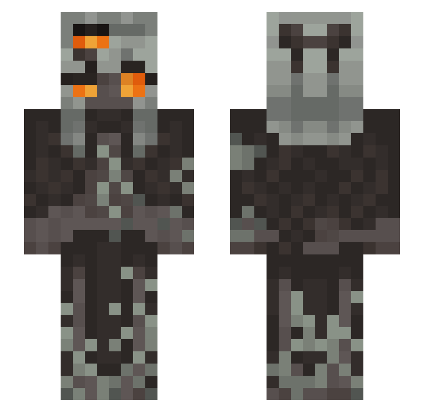 ___blu Minecraft skin, front and back view