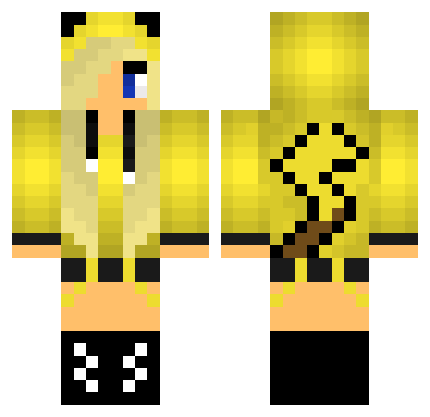 Supply Minecraft skin, front and back view