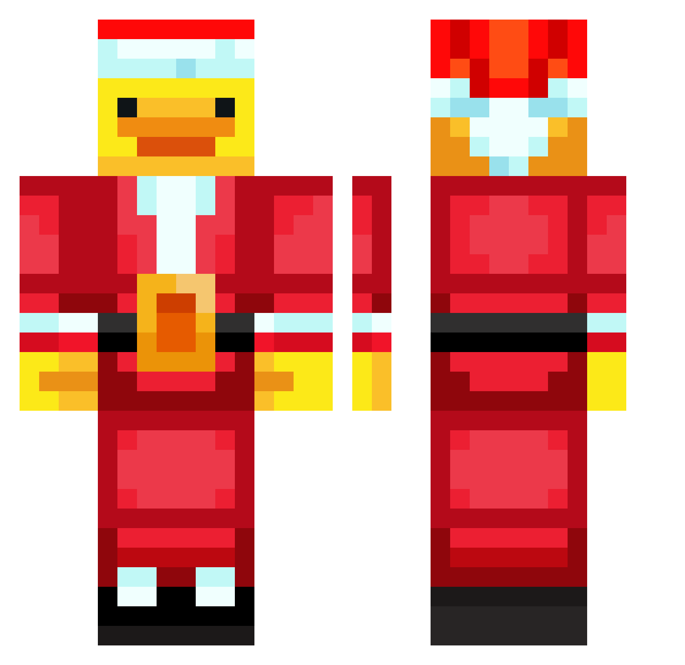 TCC_Cash_ Minecraft skin, front and back view