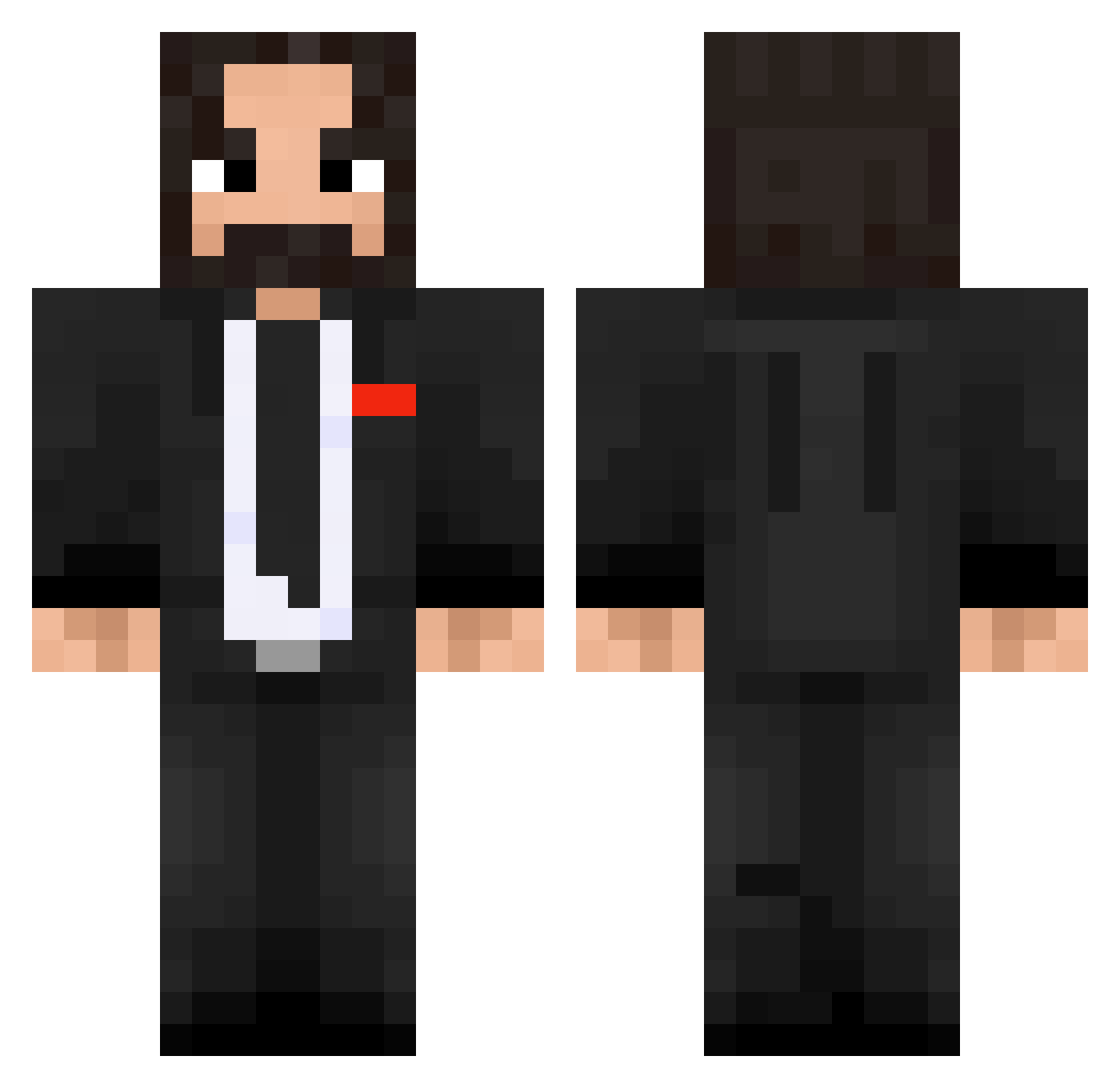 pigers Minecraft skin, front and back view