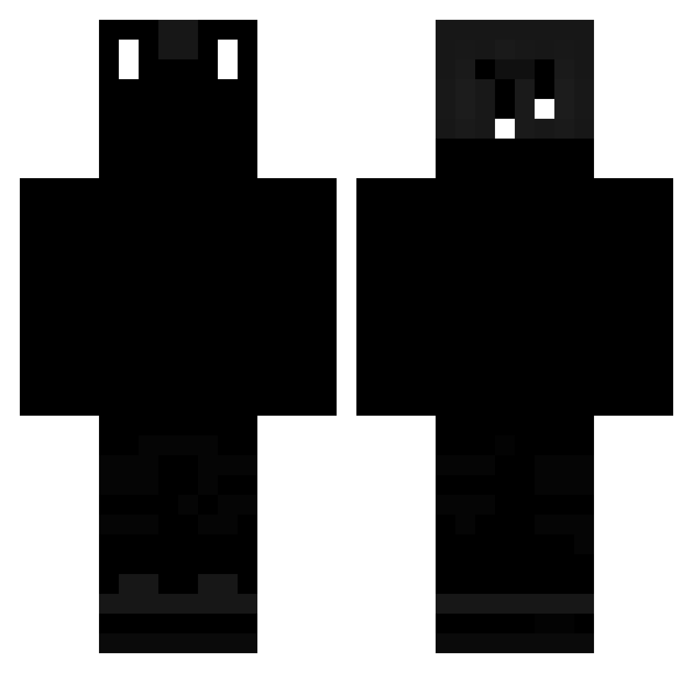 Surprise_Bye Minecraft skin, front and back view
