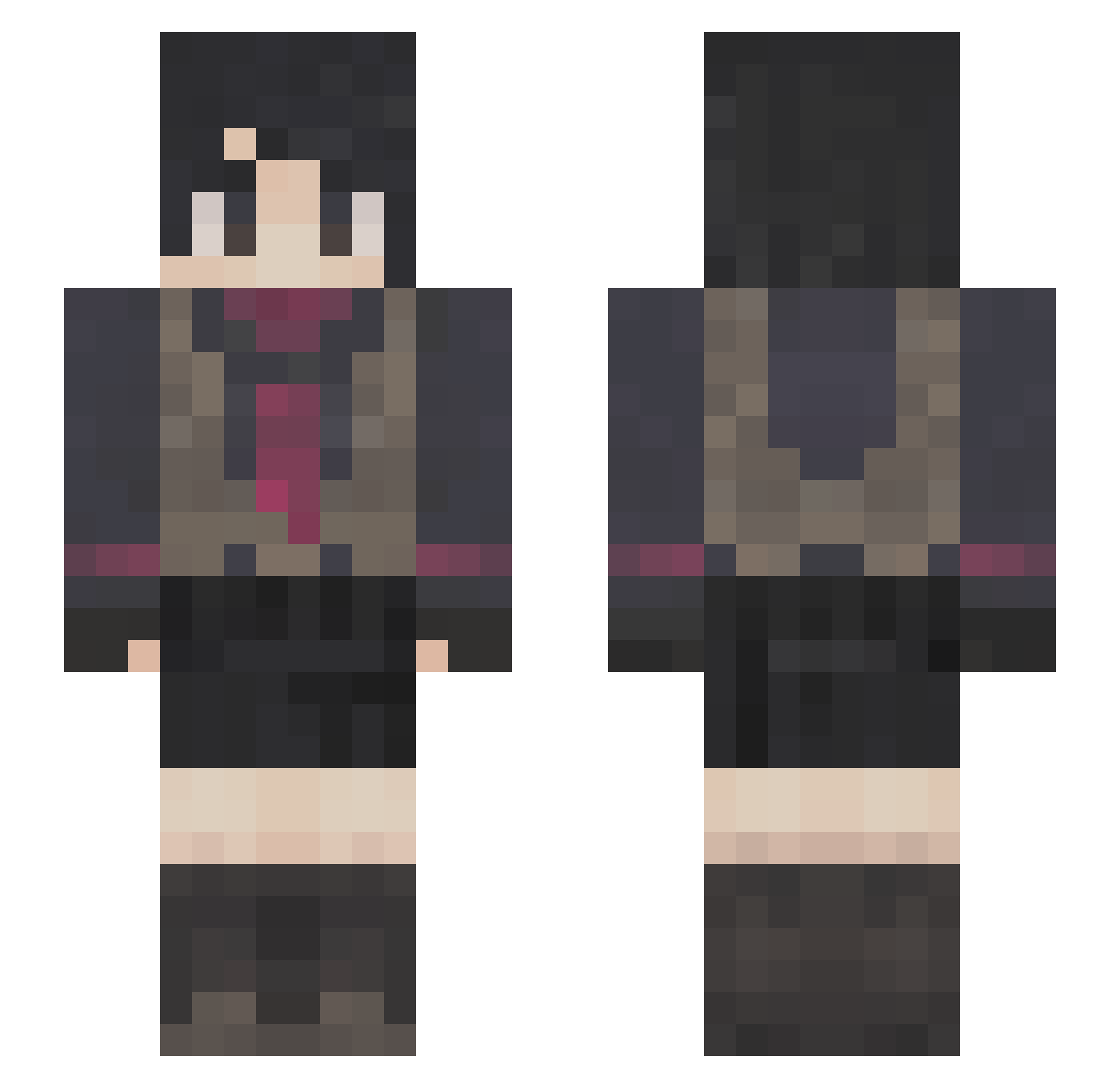 the_best_gooner Minecraft skin, front and back view