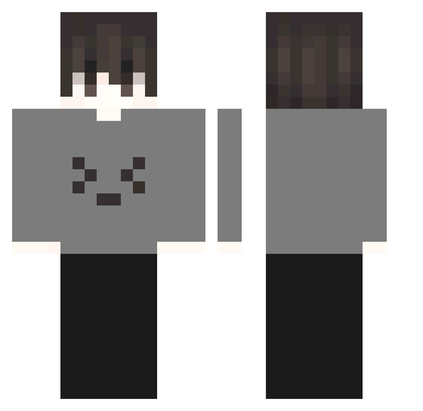 STEFFSR10 Minecraft skin, front and back view