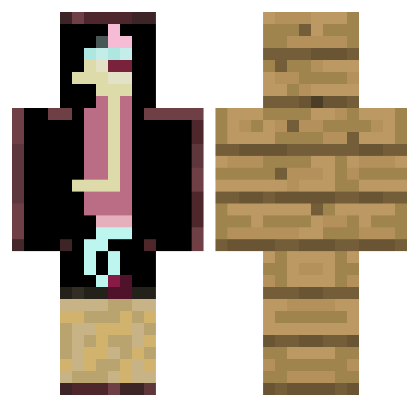 tanin3 Minecraft skin, front and back view