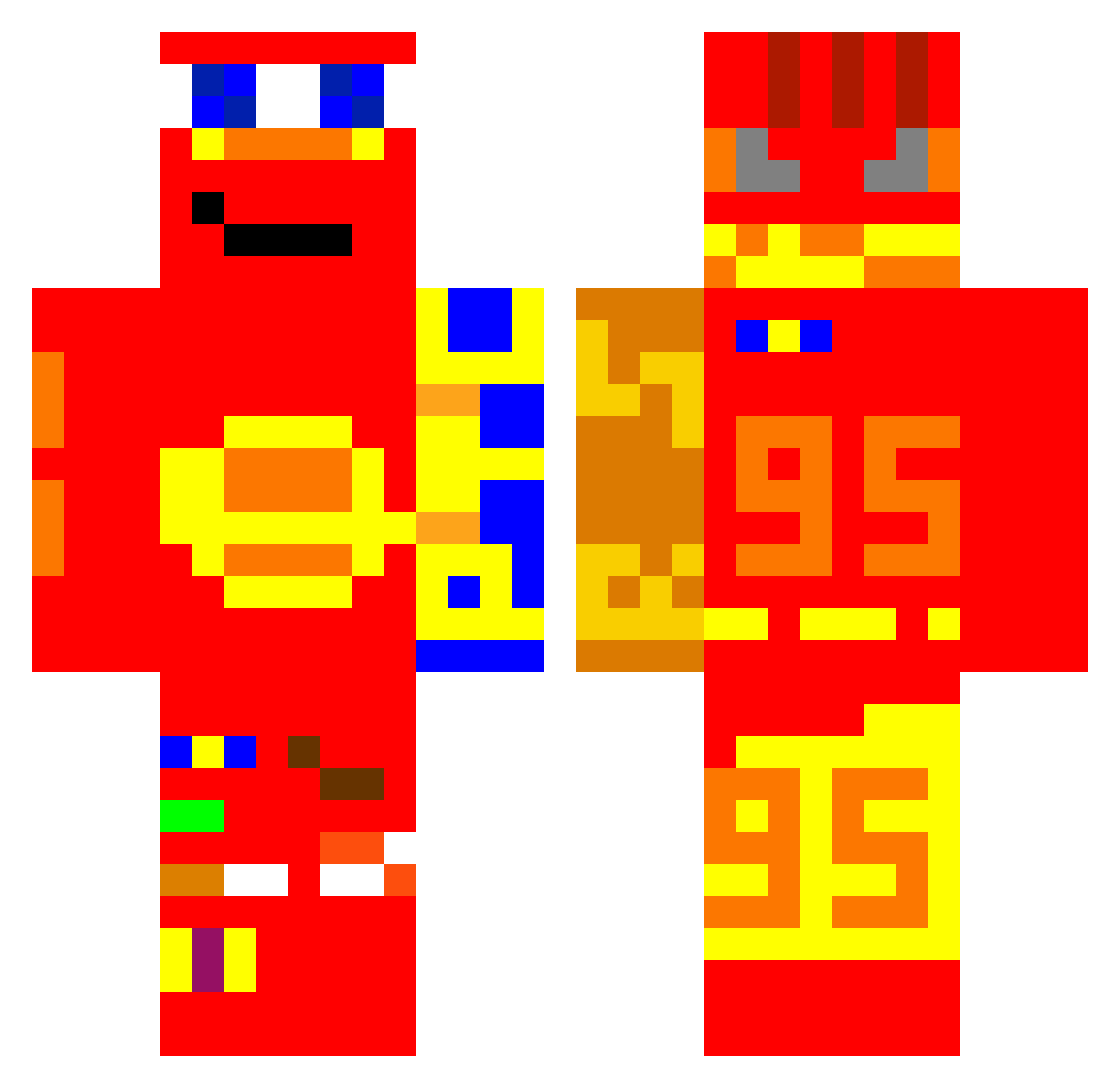 SkodaOctavia Minecraft skin, front and back view