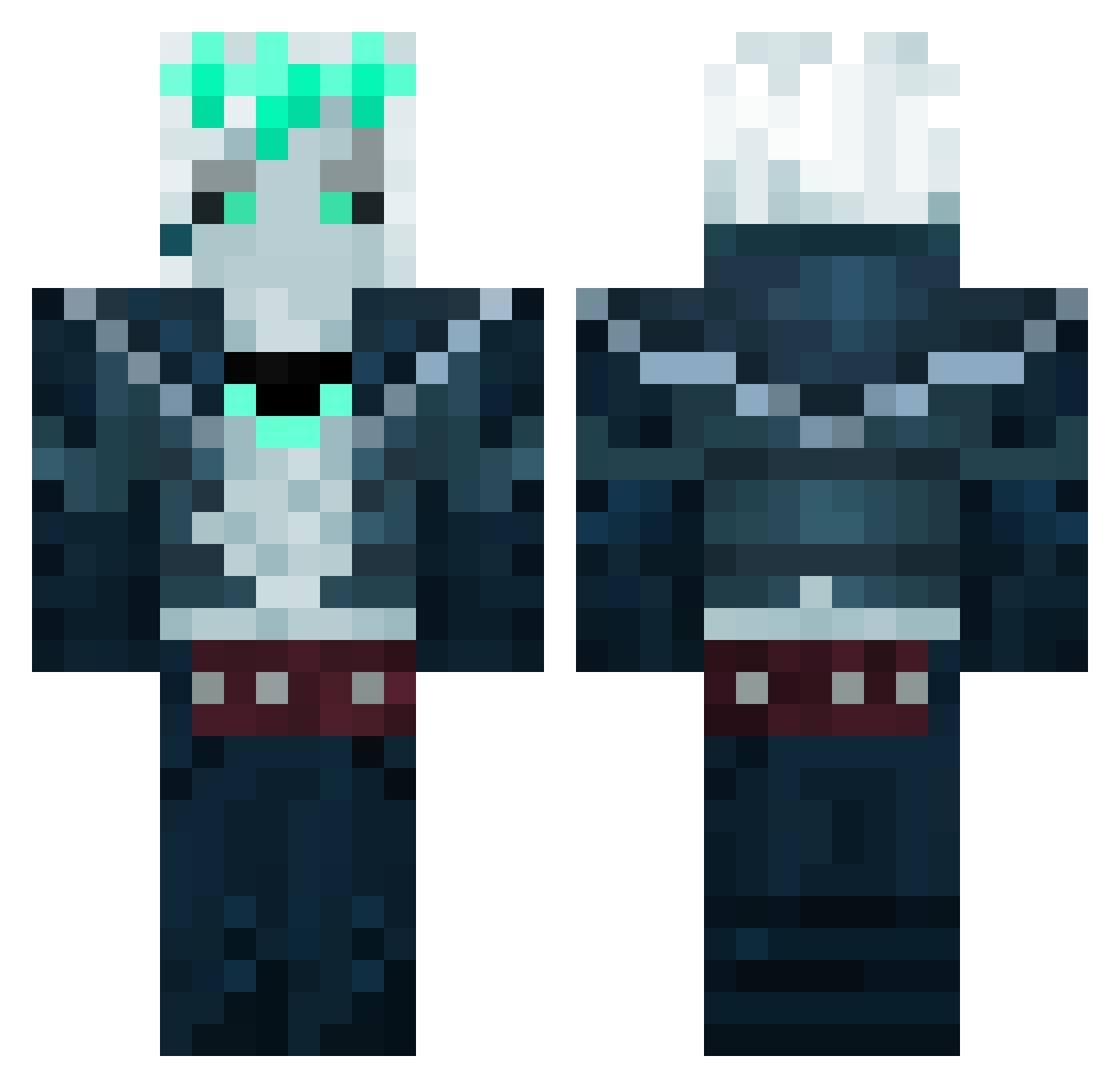 Spireslol Minecraft skin, front and back view