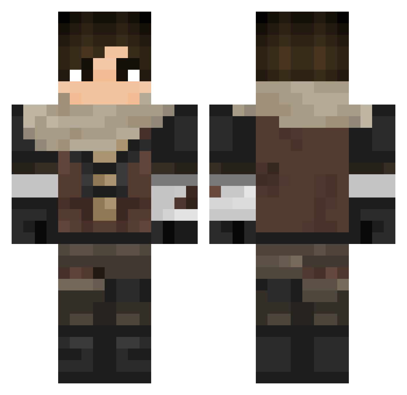 hinchman33 Minecraft skin, front and back view