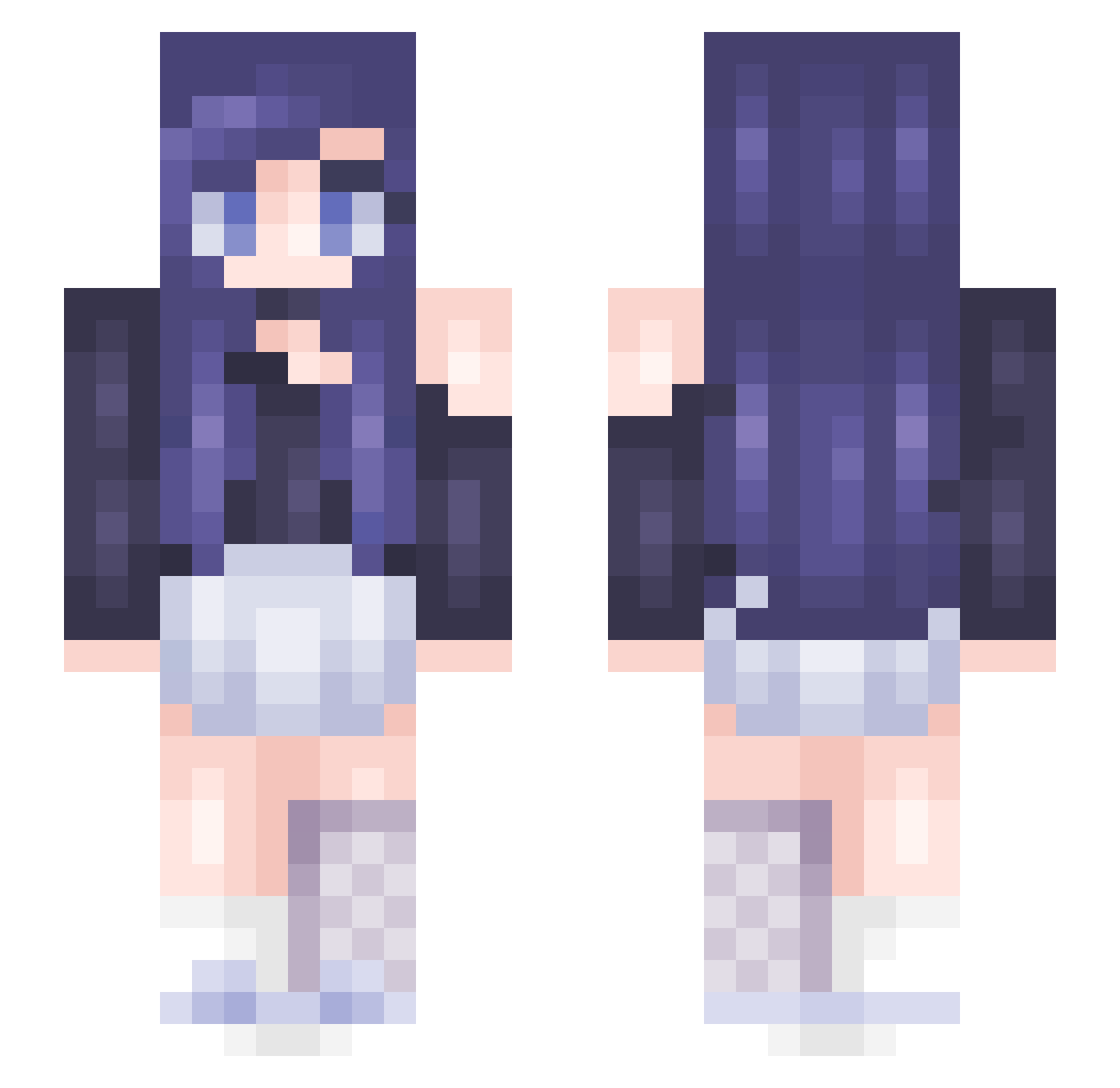 QueenEmma0011 Minecraft skin, front and back view