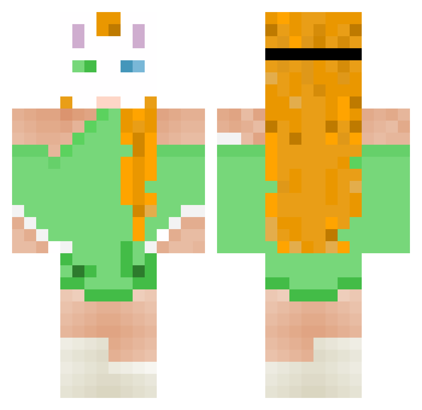 Beyla_ Minecraft skin, front and back view