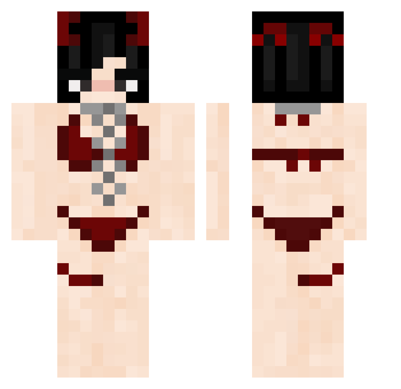 Z0sia_Grz3badlo Minecraft skin, front and back view