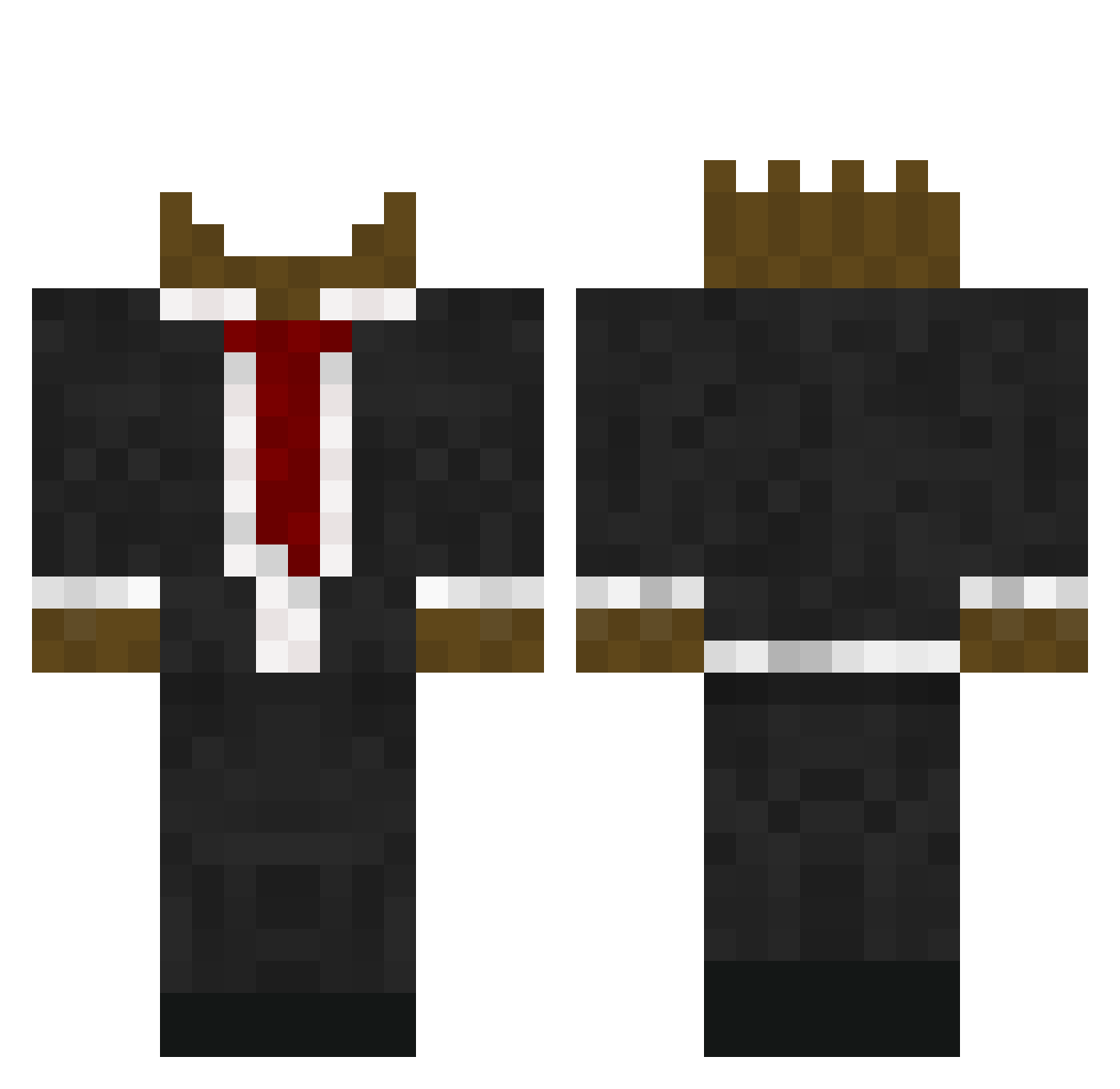 StepGrandmother Minecraft skin, front and back view