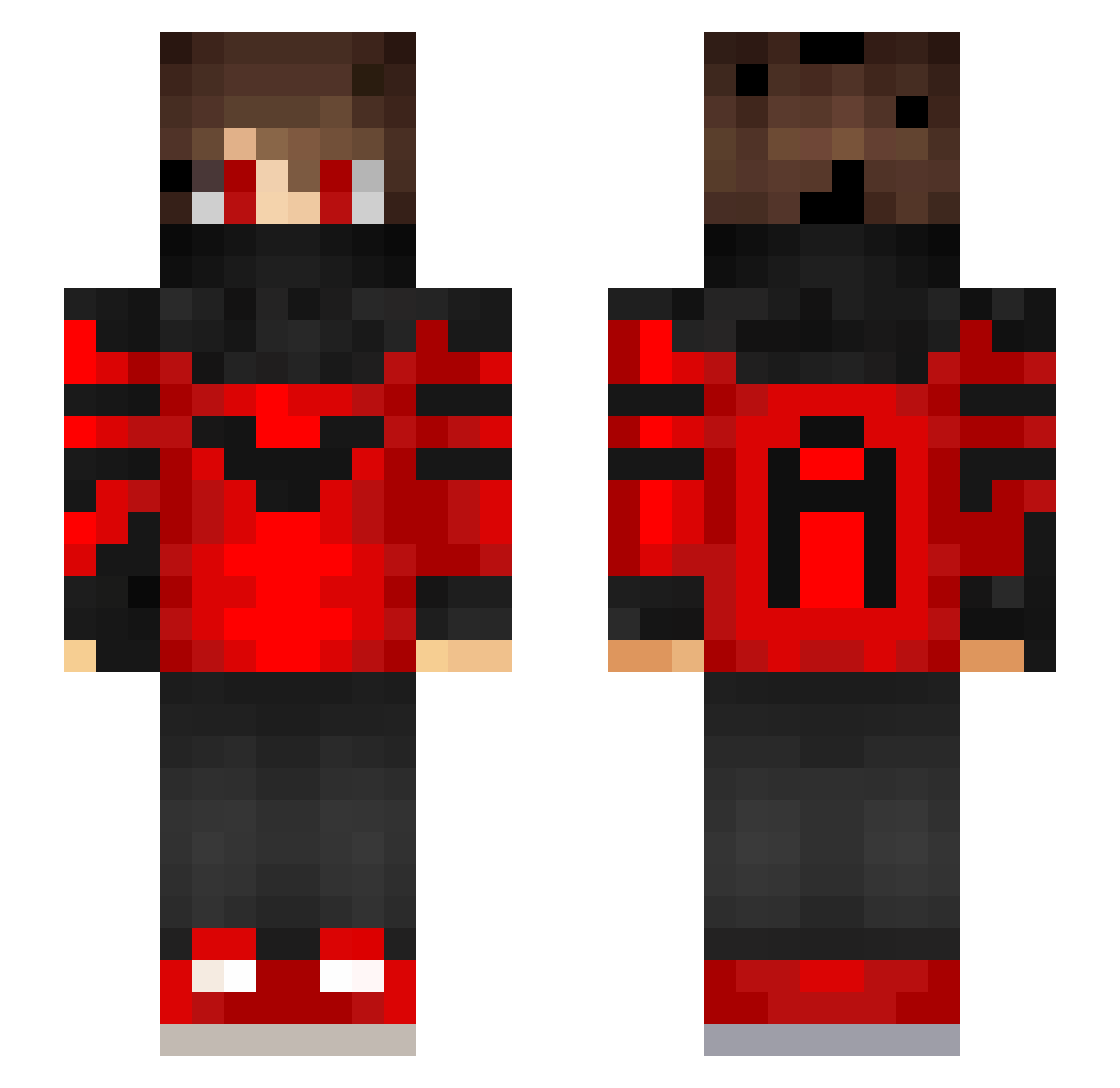 Red_Skull03 Minecraft skin, front and back view