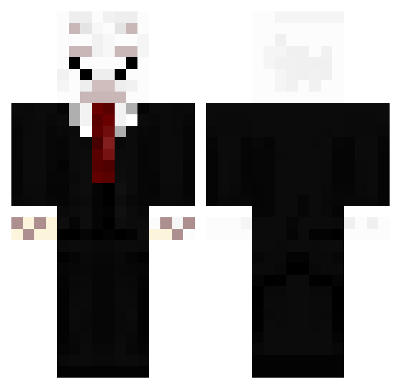 Dyamar Minecraft skin, front and back view