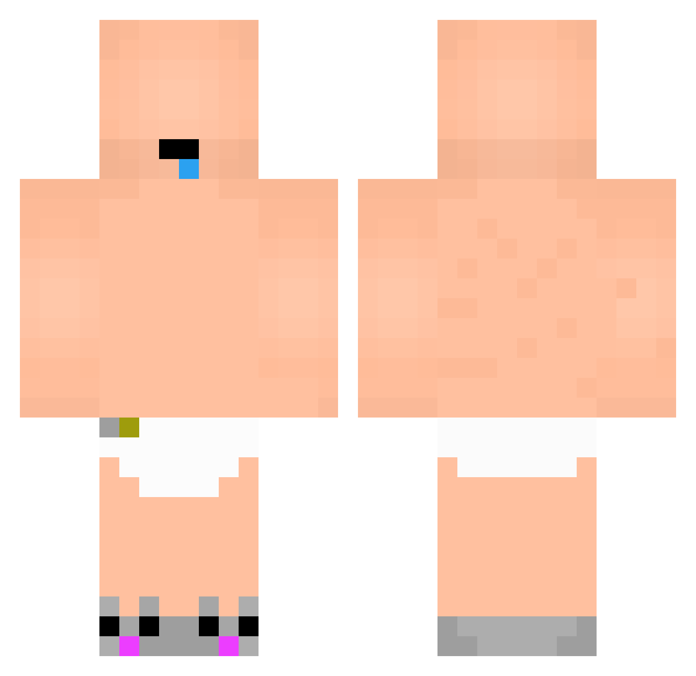 9A9S9R Minecraft skin, front and back view