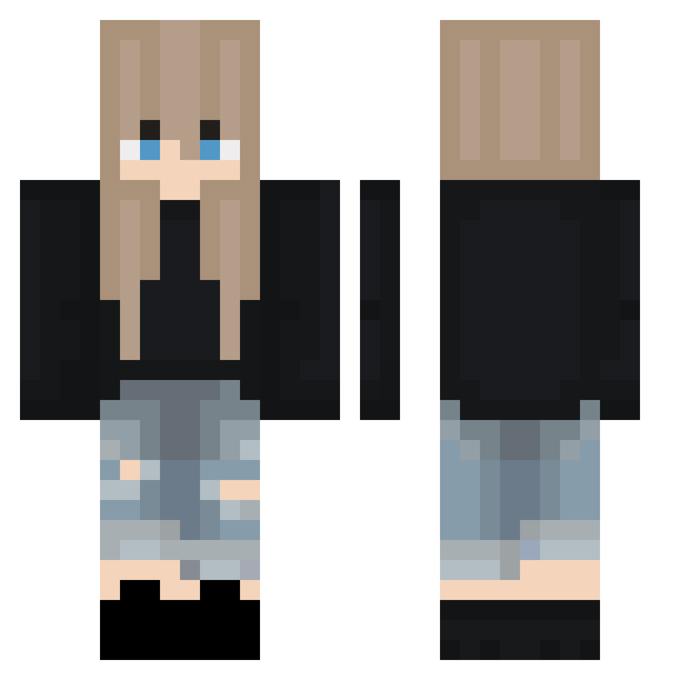 SamsungNote7 Minecraft skin, front and back view