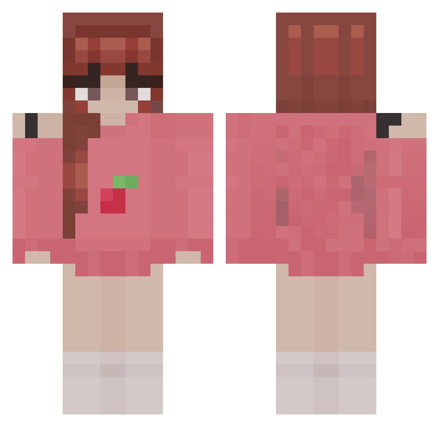 Nix0202 Minecraft skin, front and back view