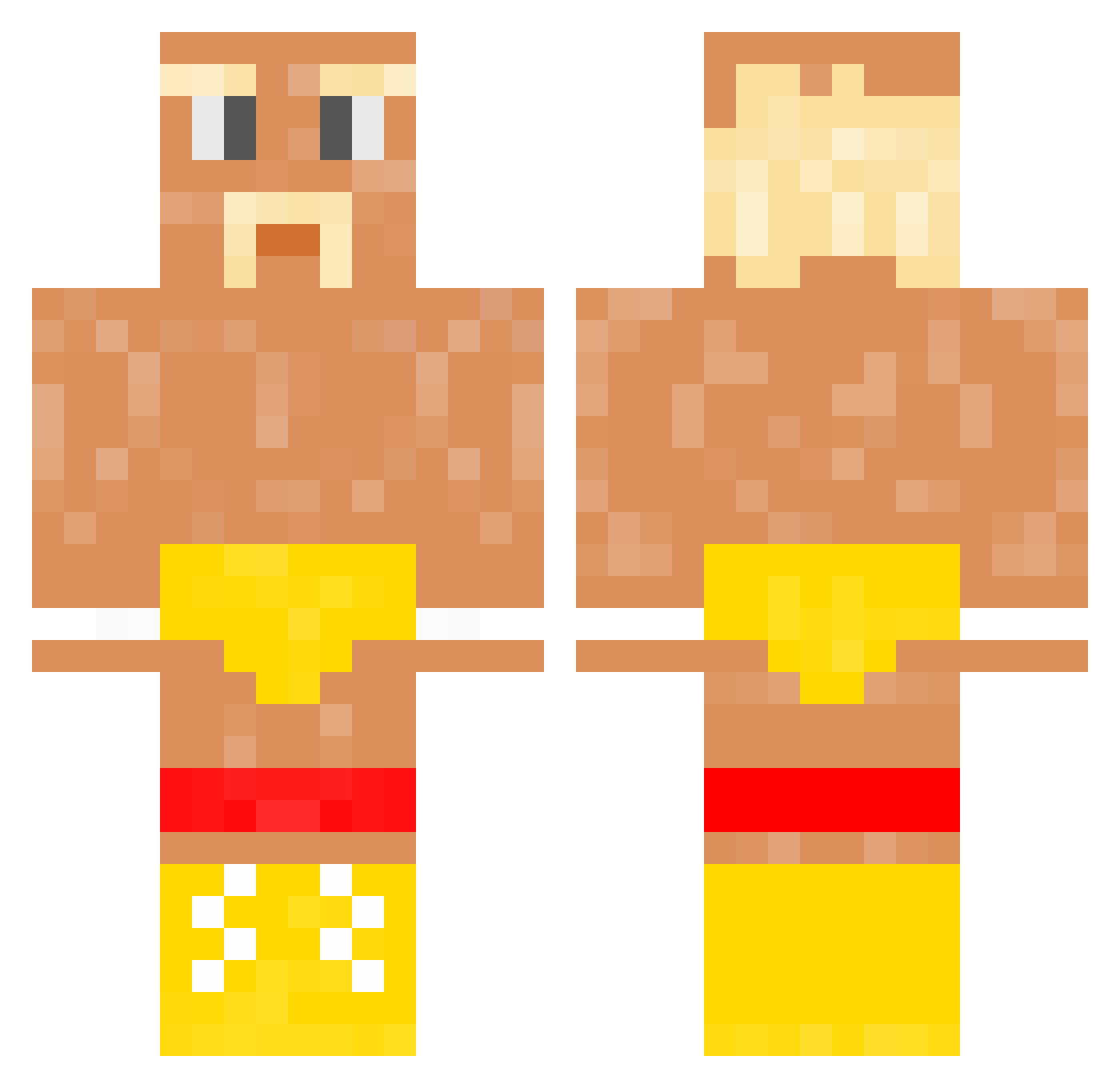 Zero_1Q Minecraft skin, front and back view