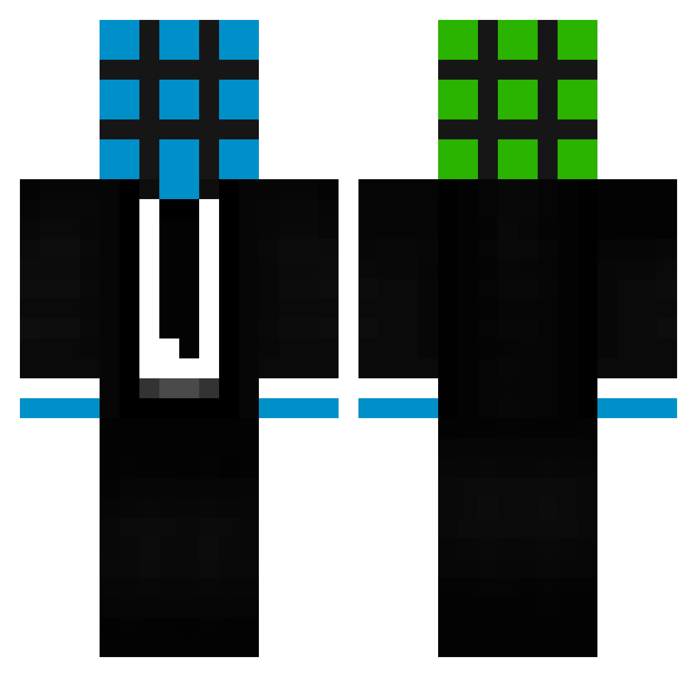 LS_57 Minecraft skin, front and back view