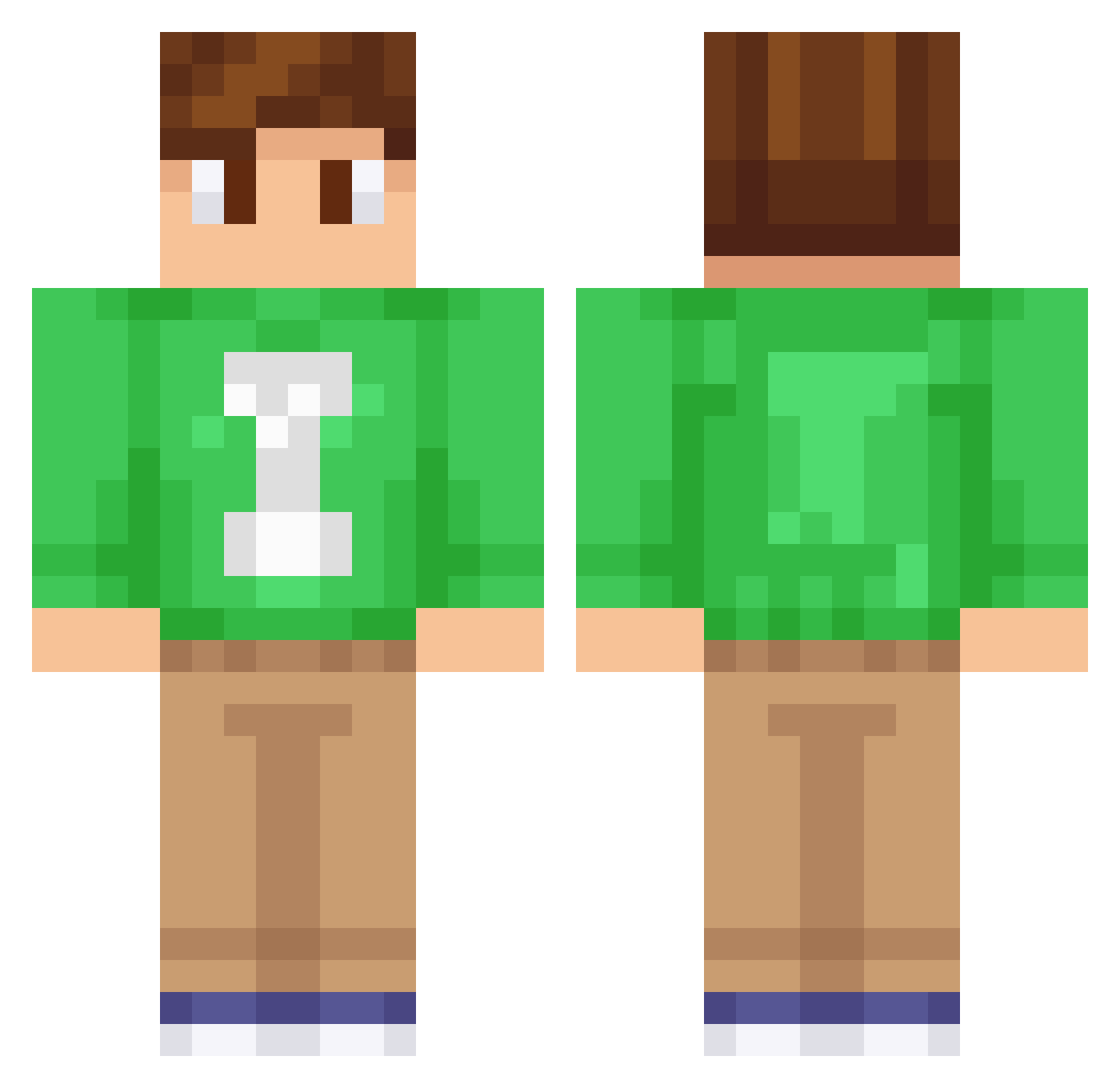 IOSPHONE Minecraft skin, front and back view