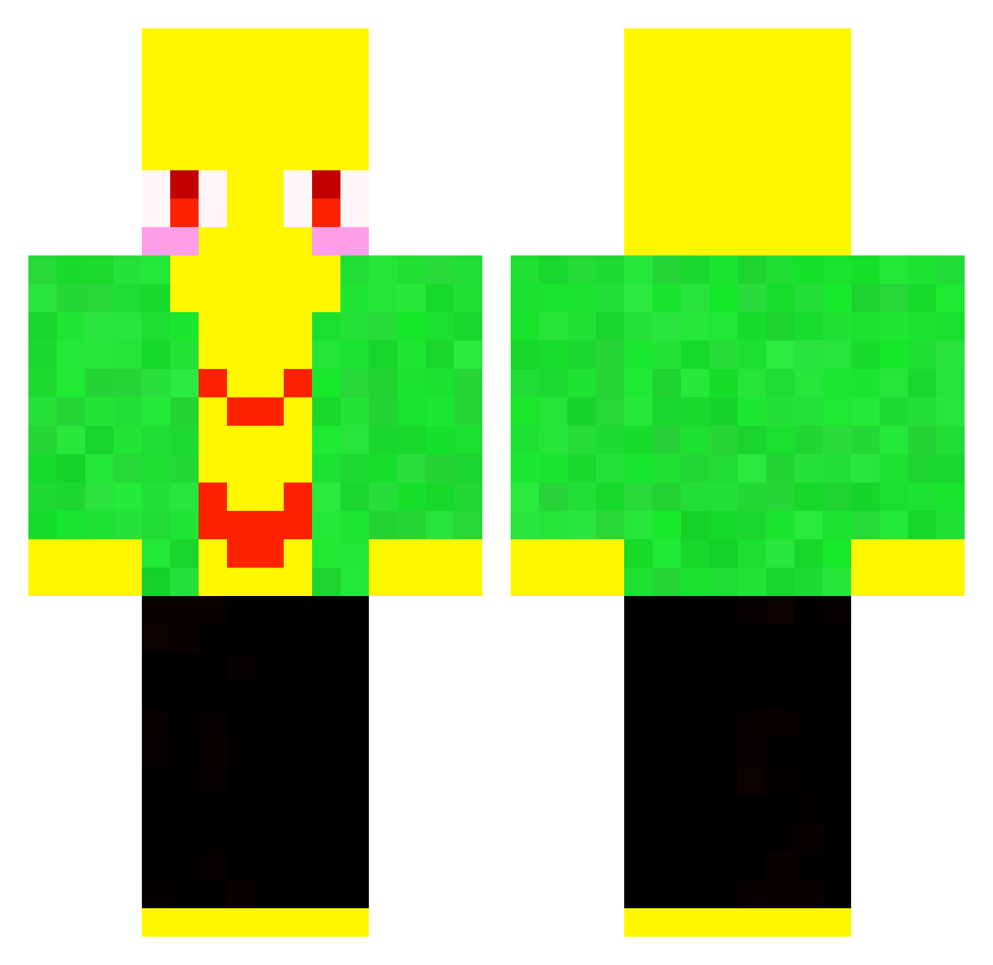 POPCORN8260 Minecraft skin, front and back view