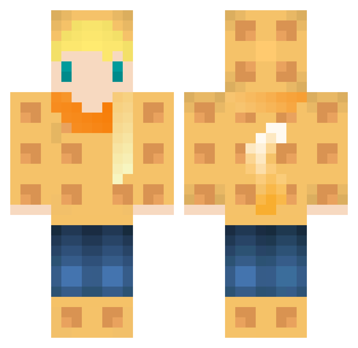 ace6la Minecraft skin, front and back view