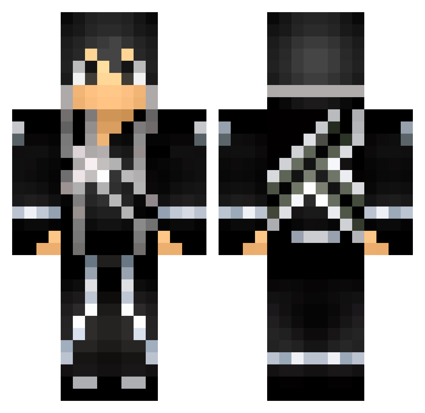 ItzFilipYT Minecraft skin, front and back view