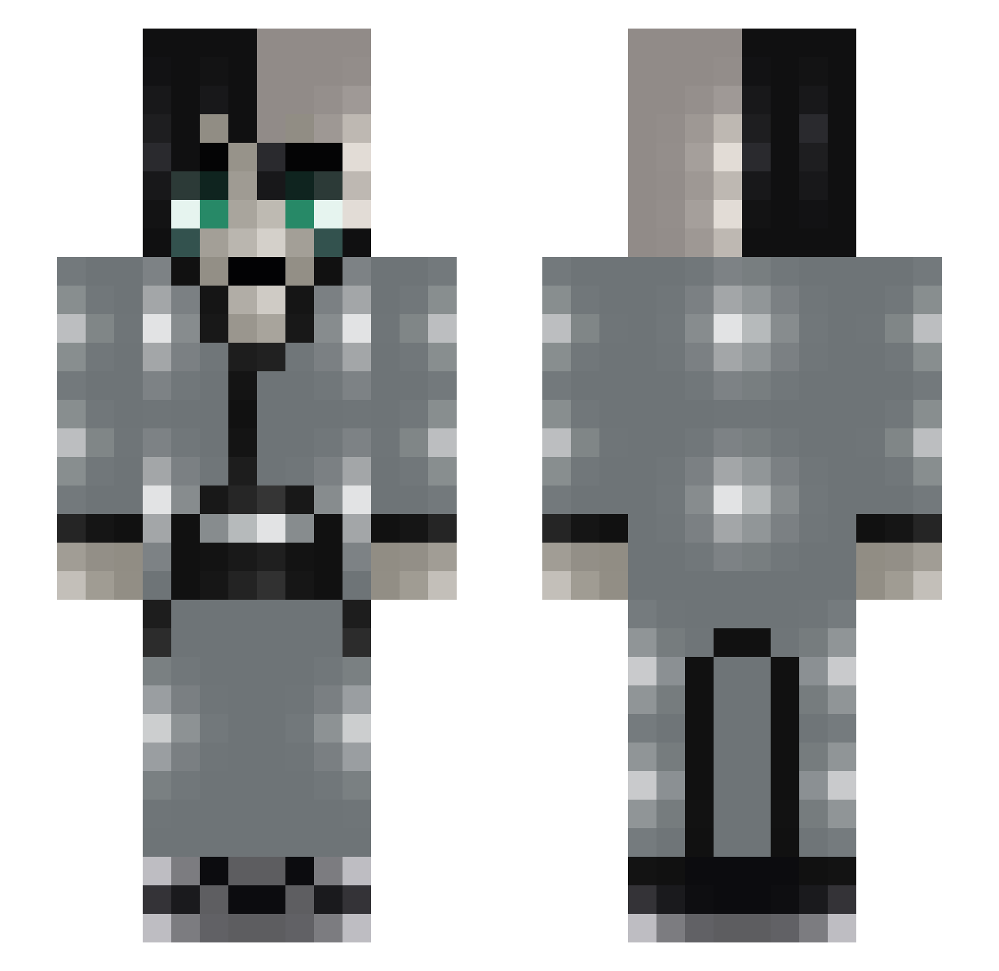 _Devil45_ Minecraft skin, front and back view