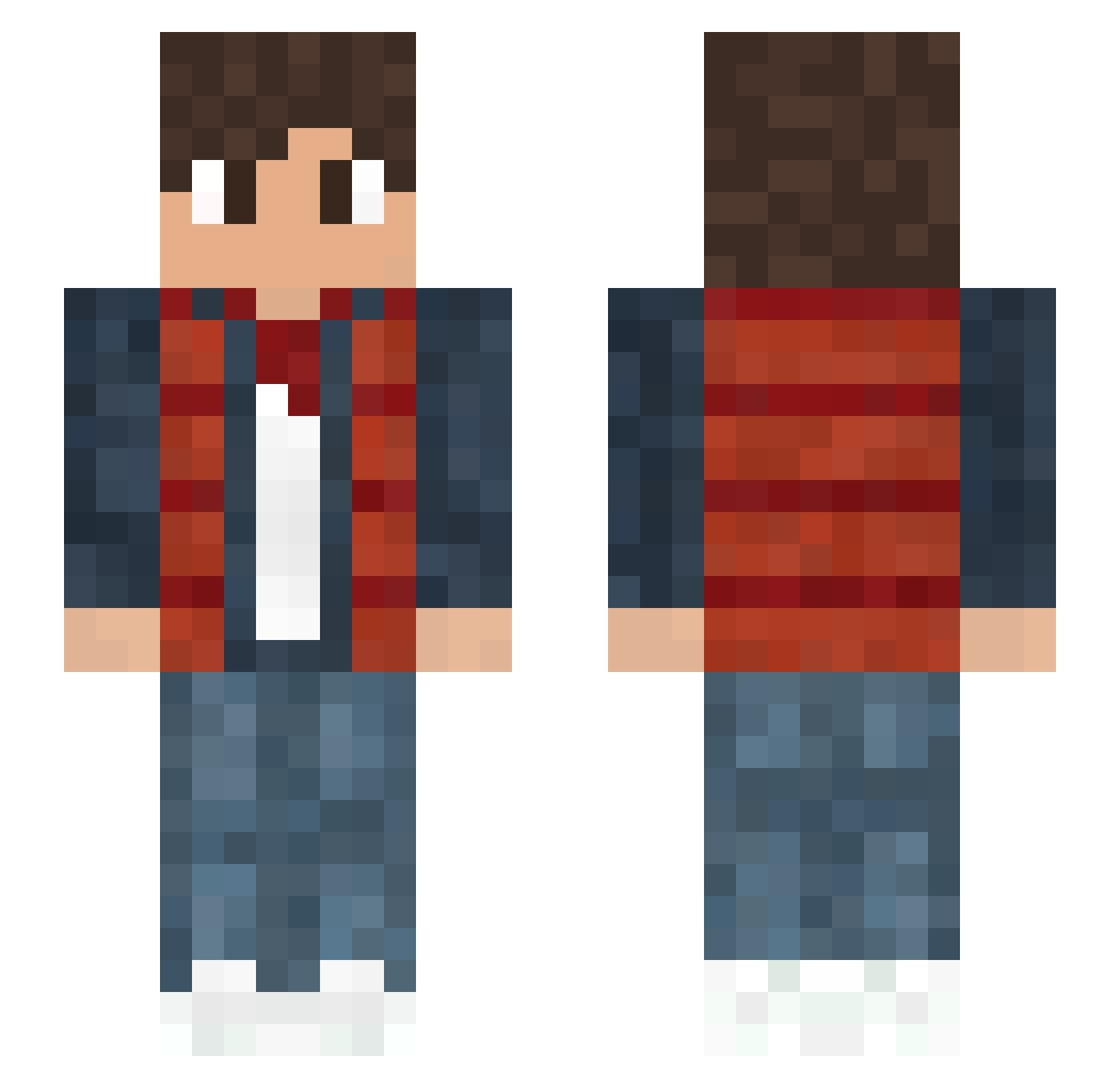 8Oceant Minecraft skin, front and back view
