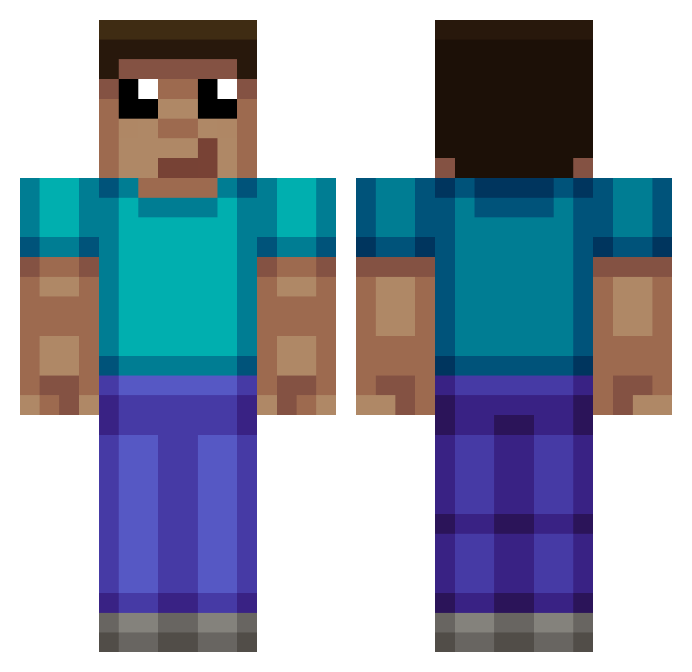 RH_zarby Minecraft skin, front and back view