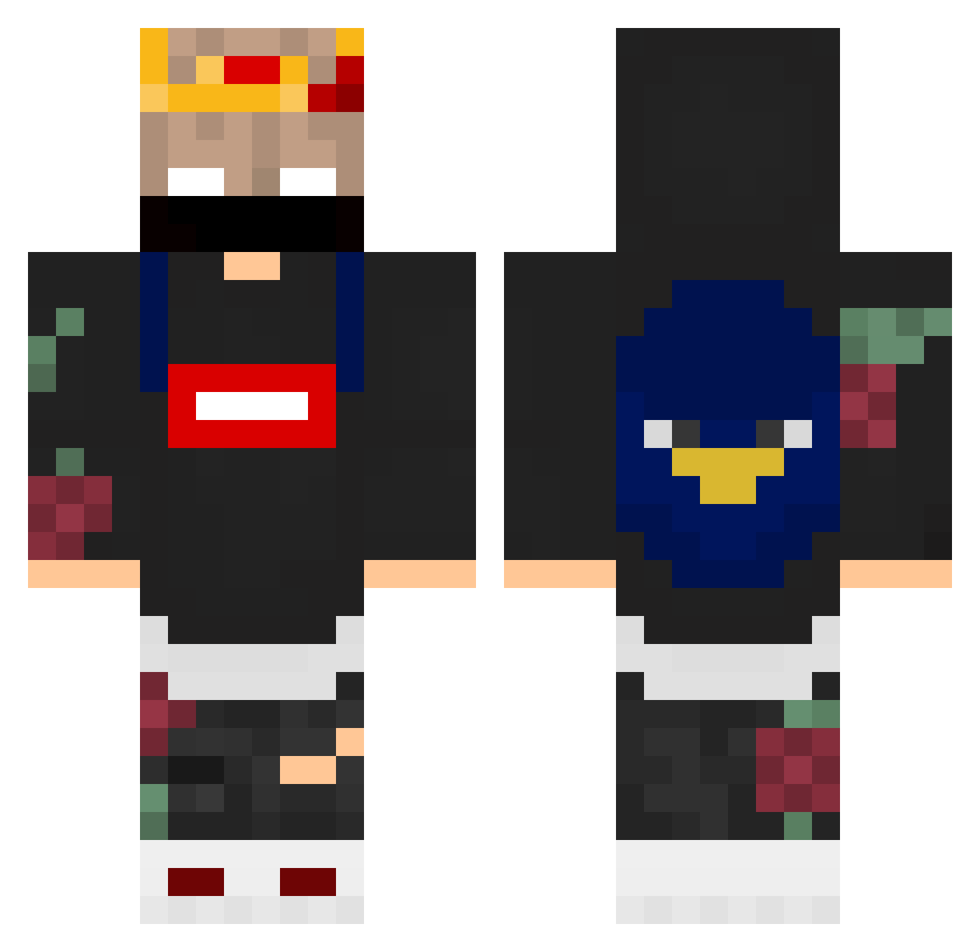 PaddyDotCom_ Minecraft skin, front and back view
