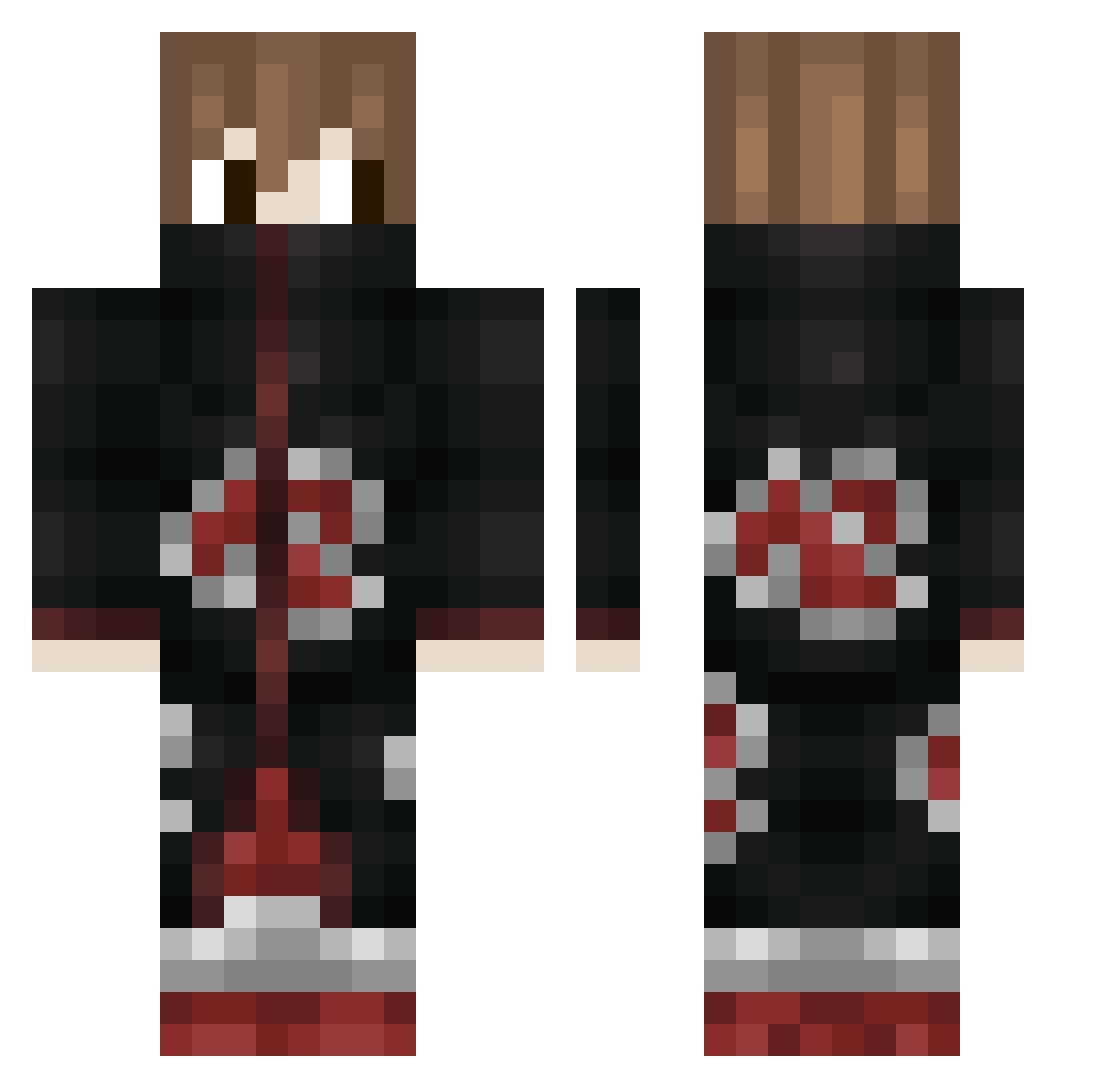 YeeeMing Minecraft skin, front and back view