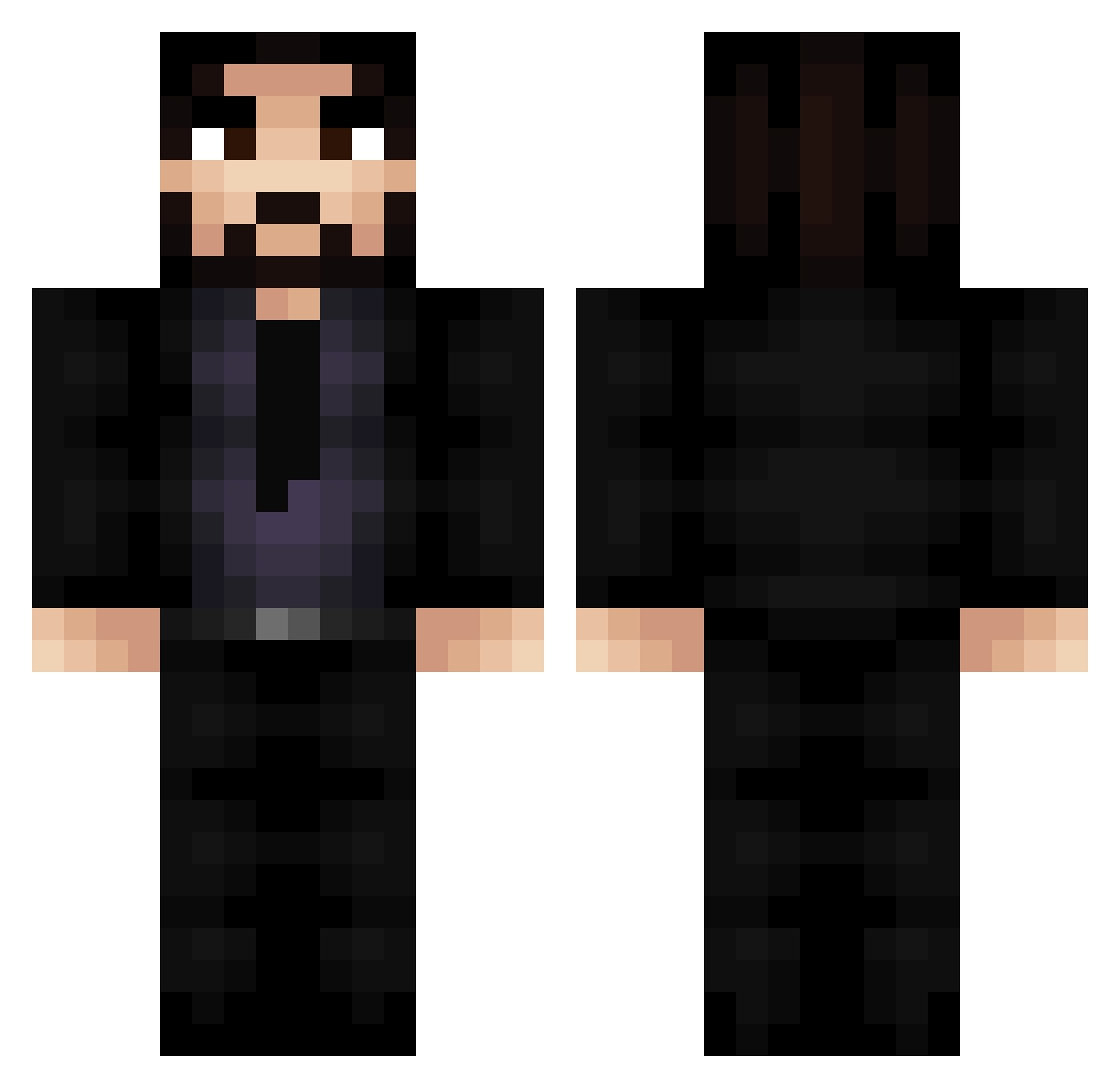 Coldy0 Minecraft skin, front and back view