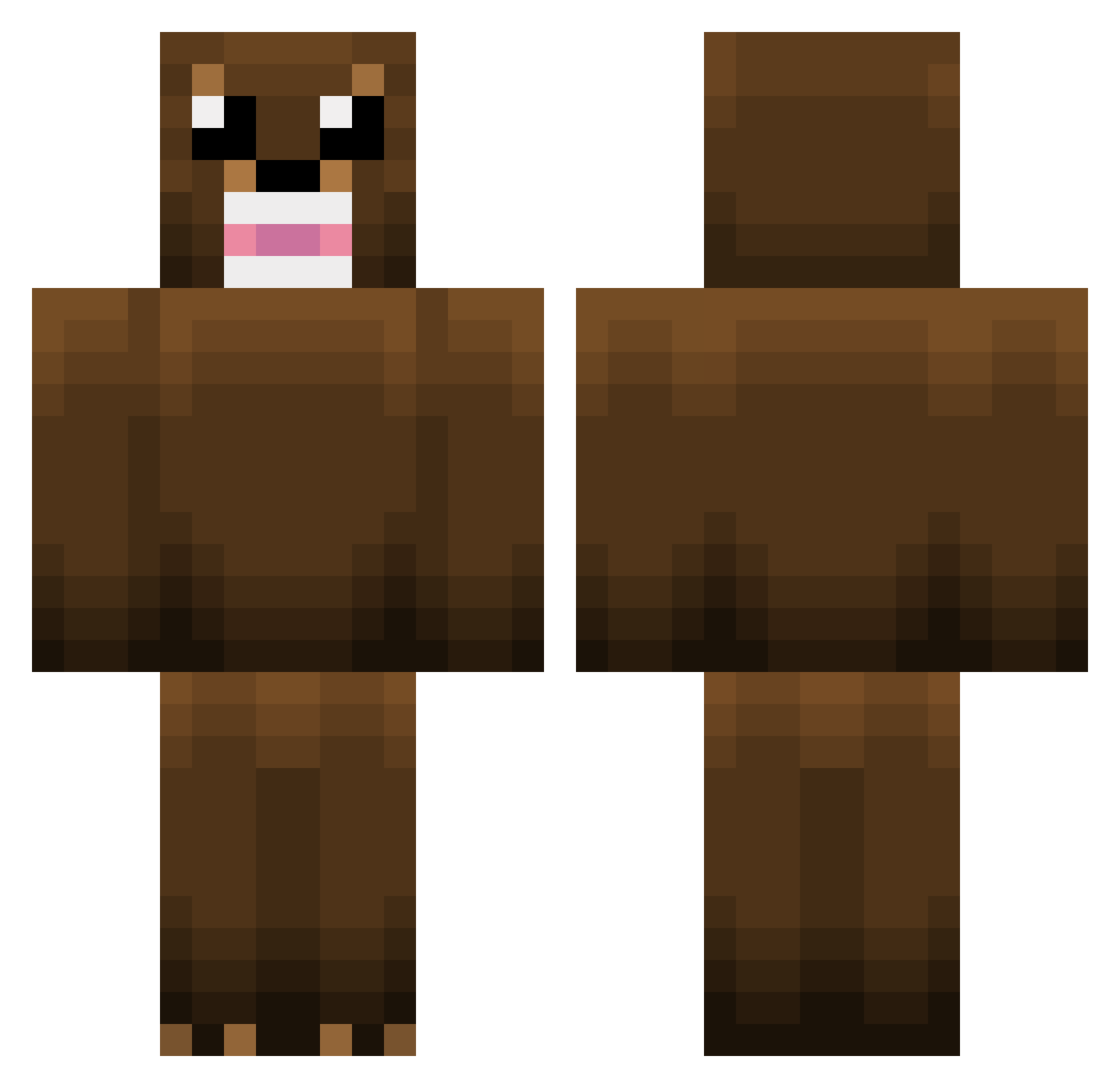 Stam Minecraft skin, front and back view