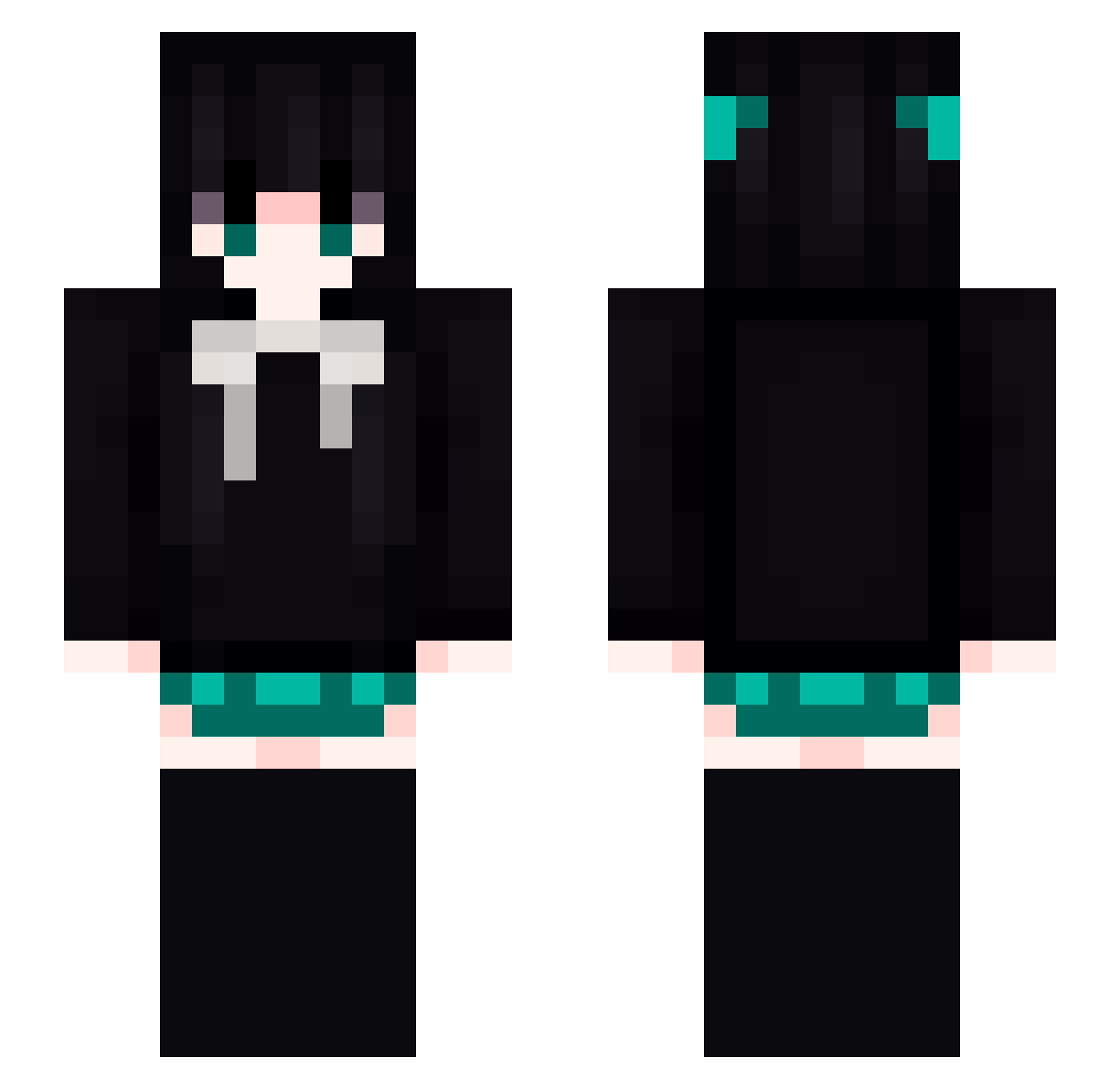 Radek667 Minecraft skin, front and back view