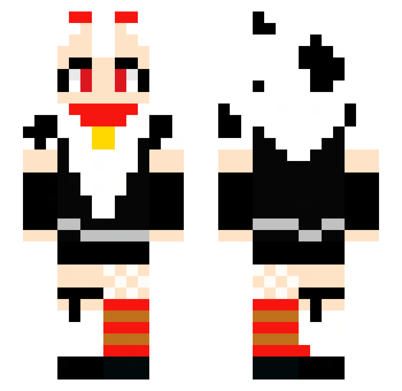 SushiCat107 Minecraft skin, front and back view