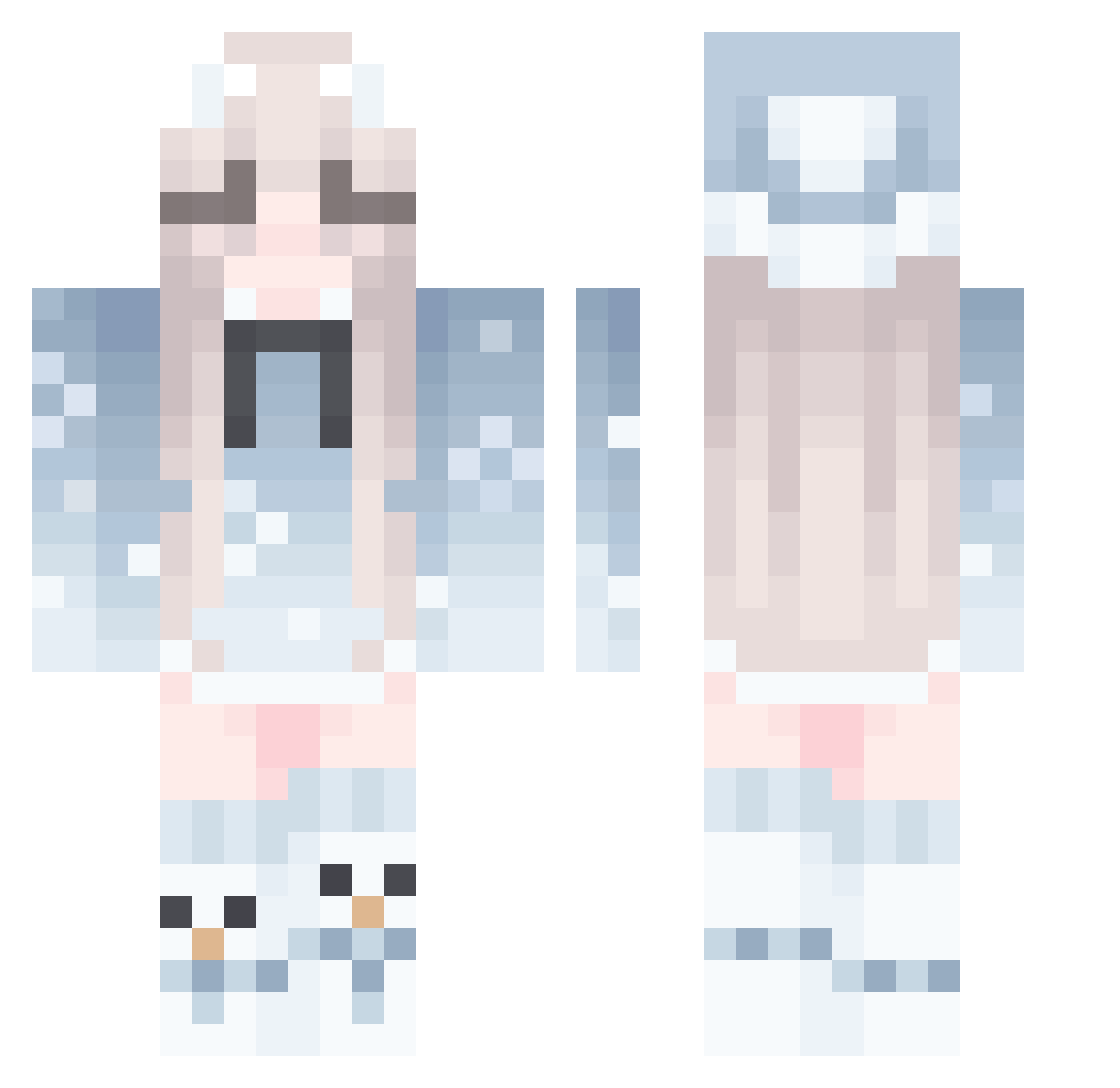 KaraKay Minecraft skin, front and back view