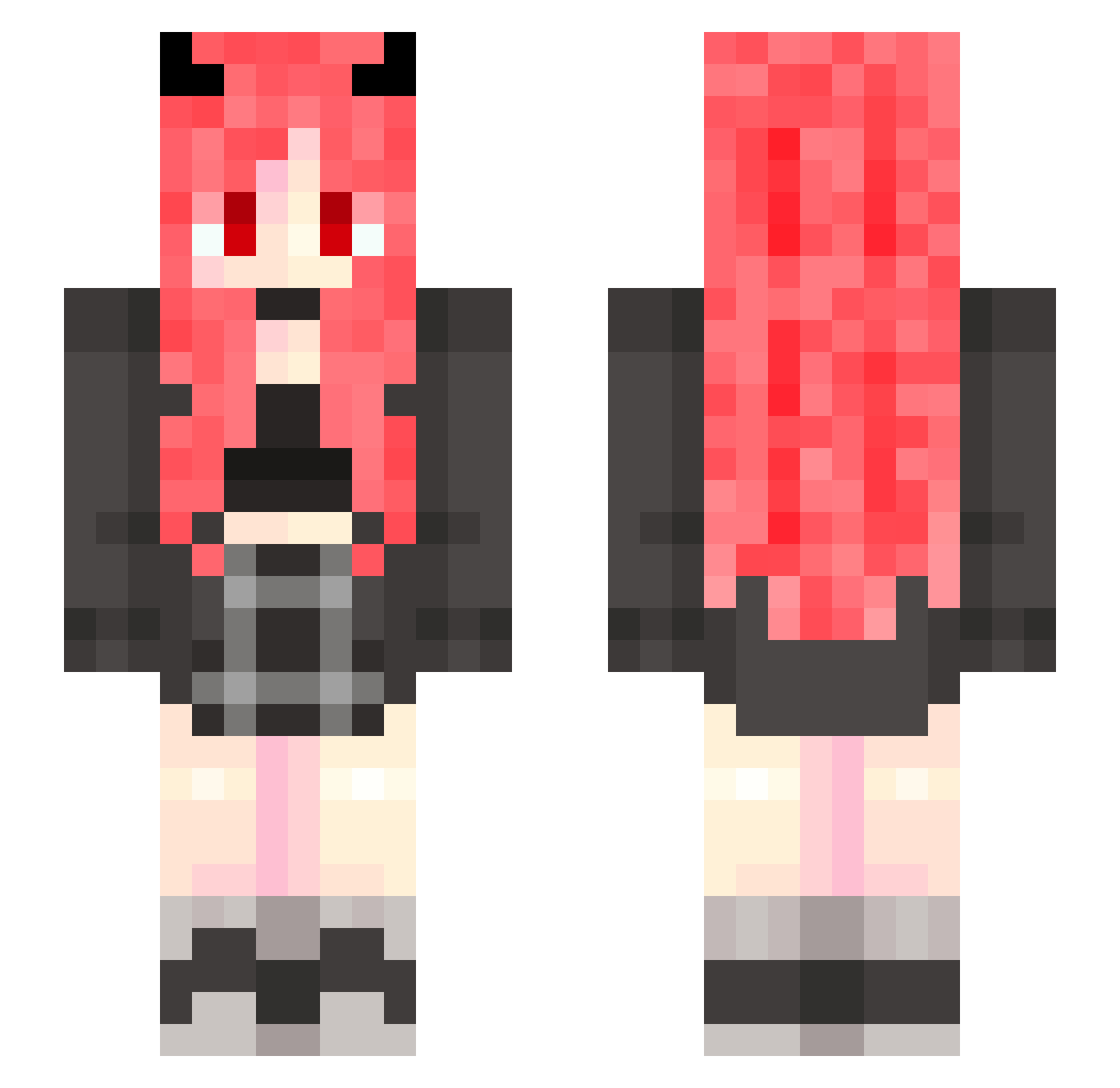 PuppyLover900 Minecraft skin, front and back view
