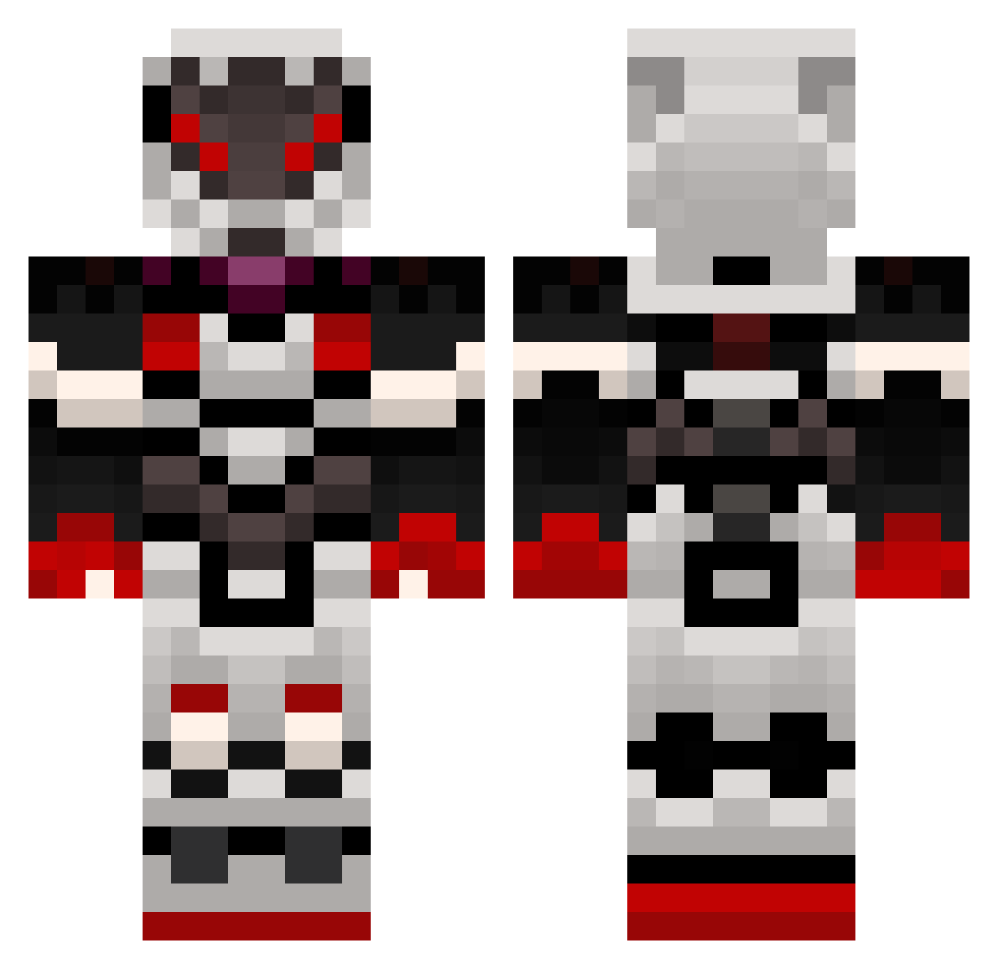 hermesito_03 Minecraft skin, front and back view