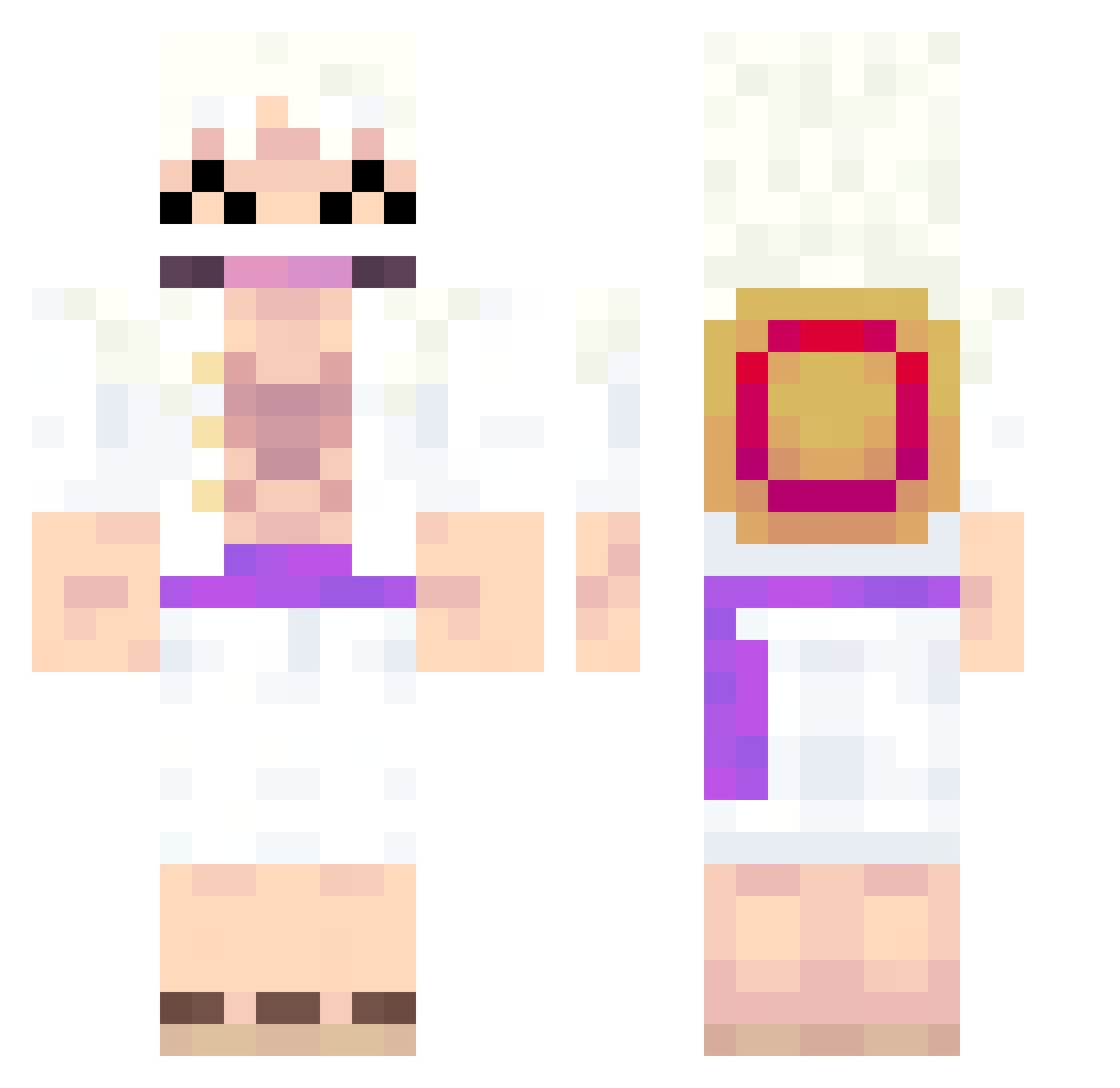 waltgll Minecraft skin, front and back view