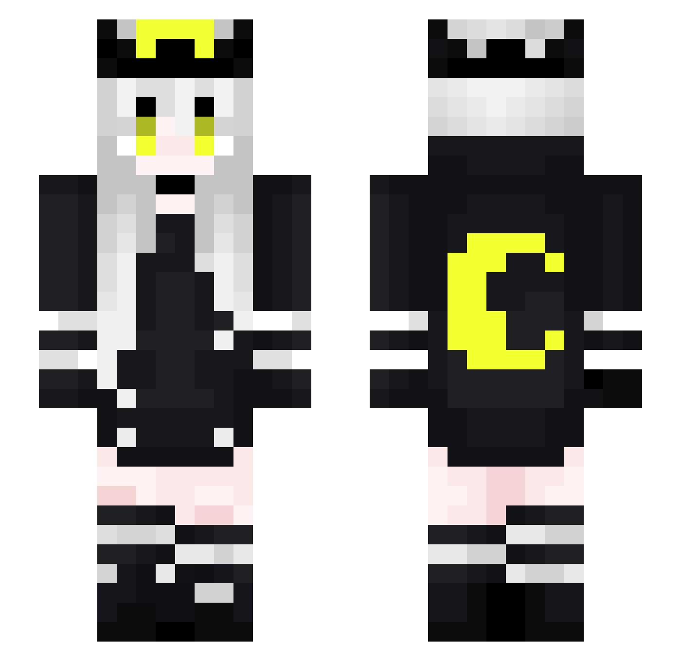 Roxie_o Minecraft skin, front and back view
