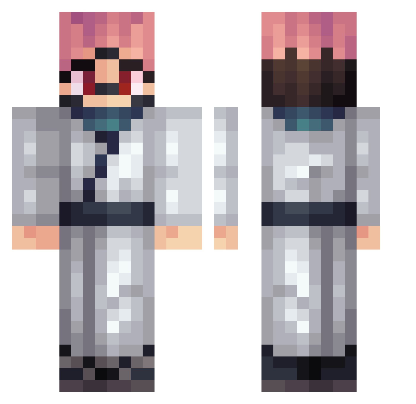 UyruIshida Minecraft skin, front and back view
