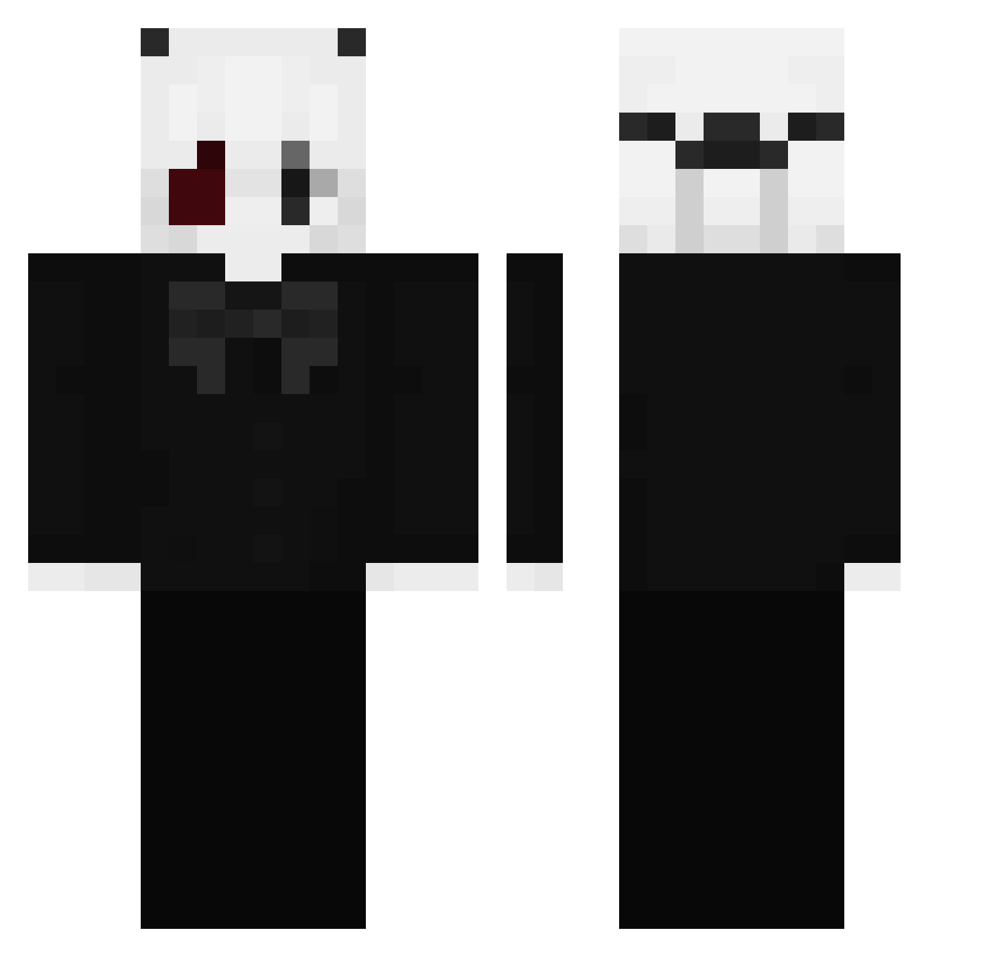 Drakoazerty Minecraft skin, front and back view