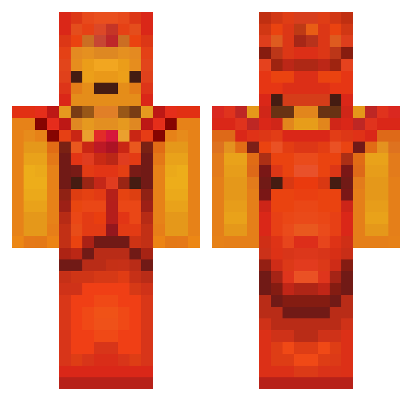 shippoo Minecraft skin, front and back view