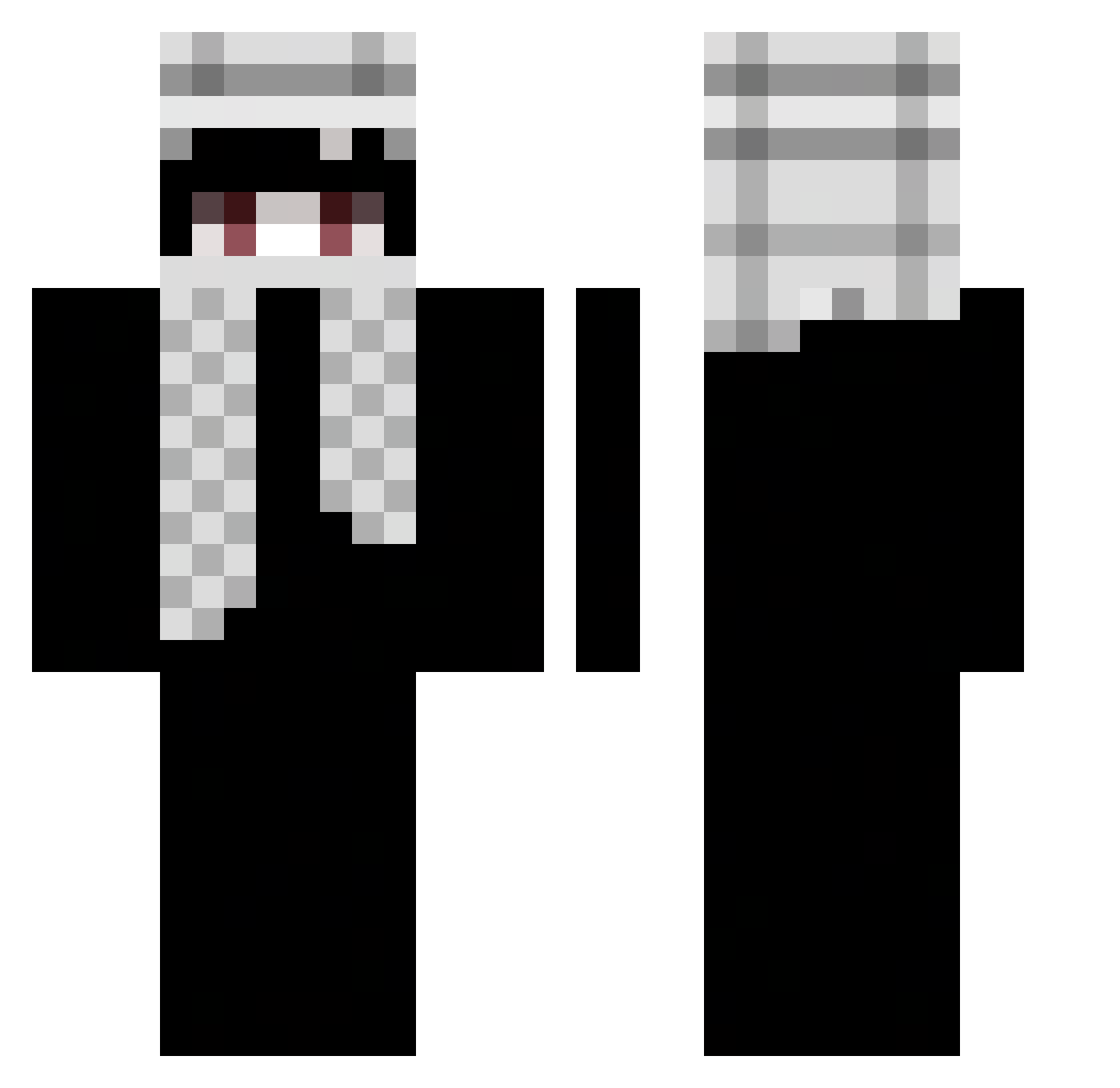Shinig2mi Minecraft skin, front and back view
