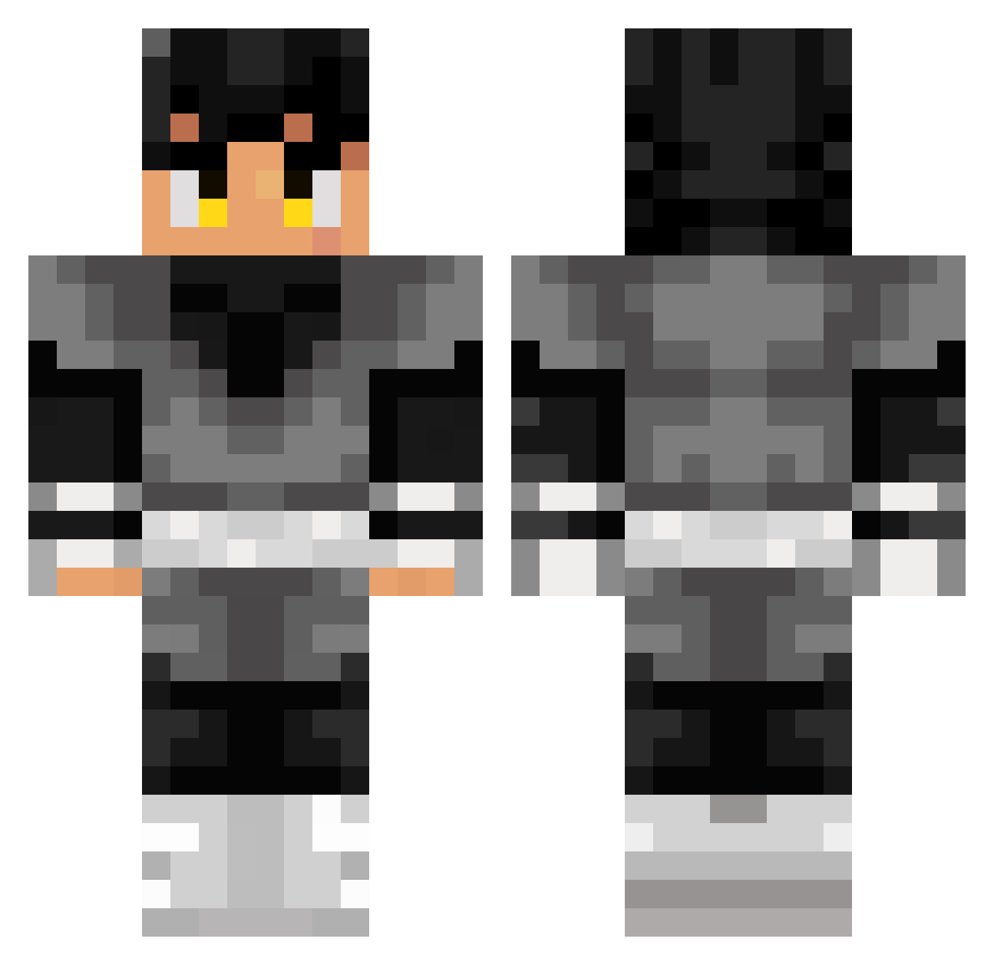 Qu1ntana Minecraft skin, front and back view