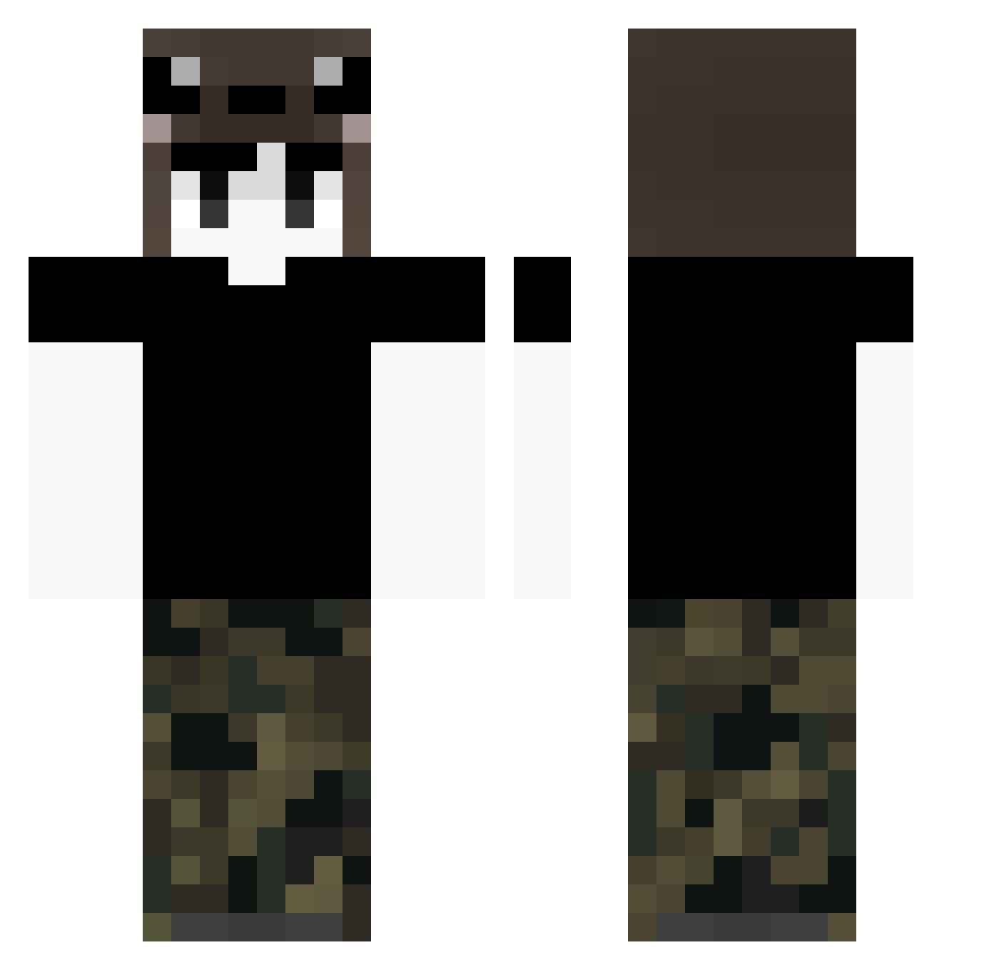 akaishira Minecraft skin, front and back view